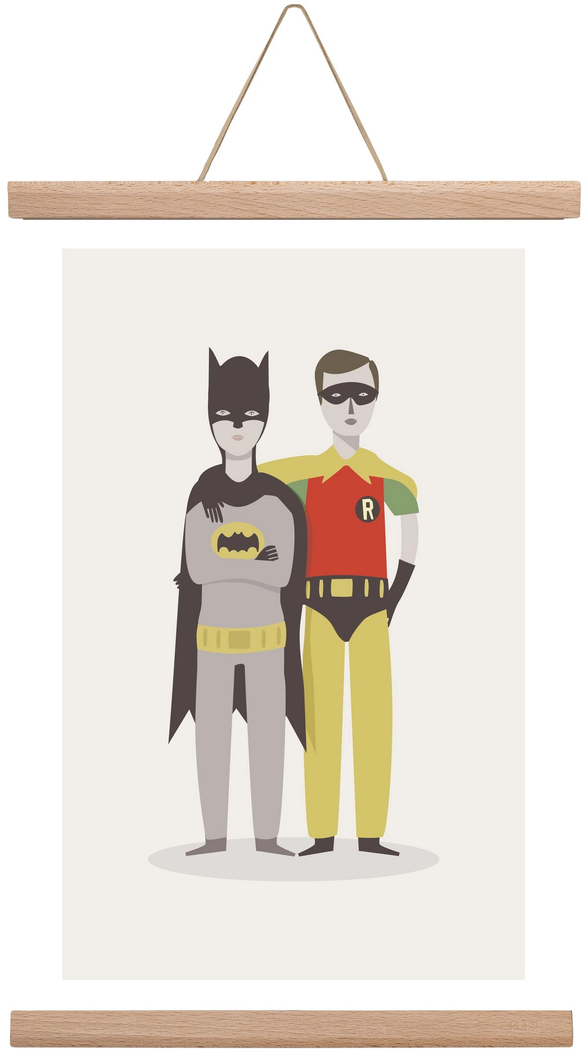 Superheroes, 30x45 cm (30x45 cm), Tölgy akasztó