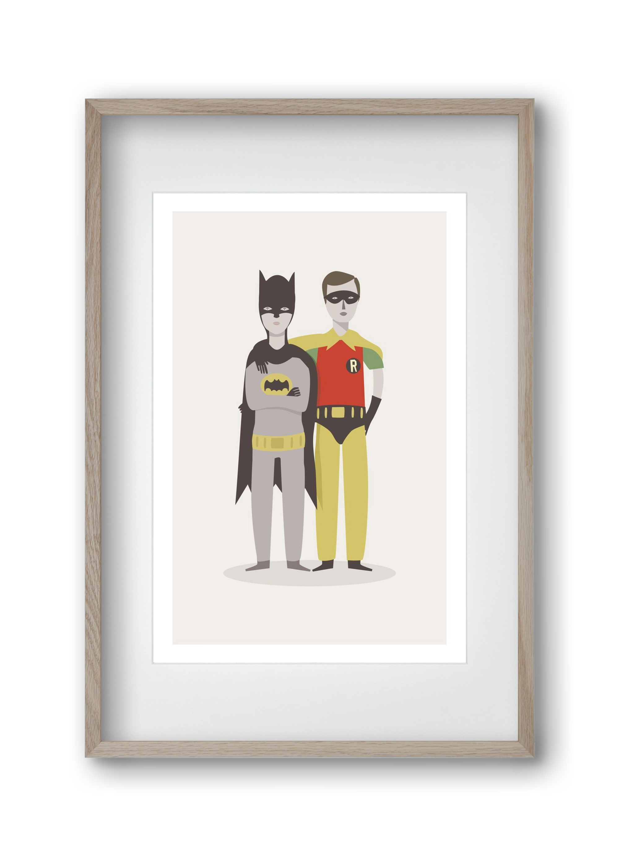 Superheroes, 30x45 cm (20x30 cm), Tölgy keret, paszpartuval