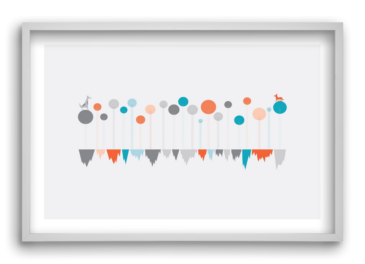 The Meeting, 60x40 cm (60x40 cm), Fehér keret