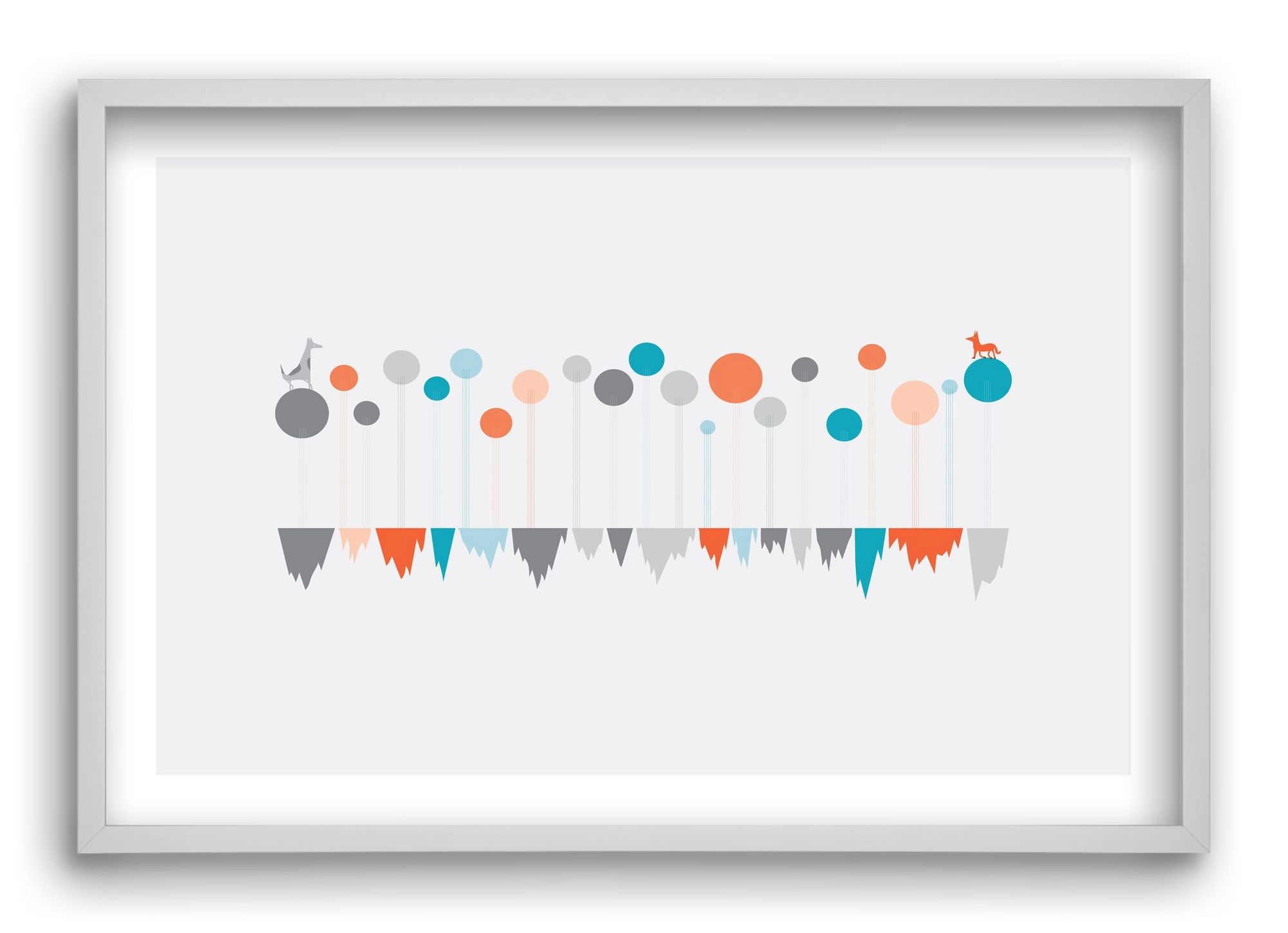 The Meeting, 60x40 cm (60x40 cm), Fehér keret