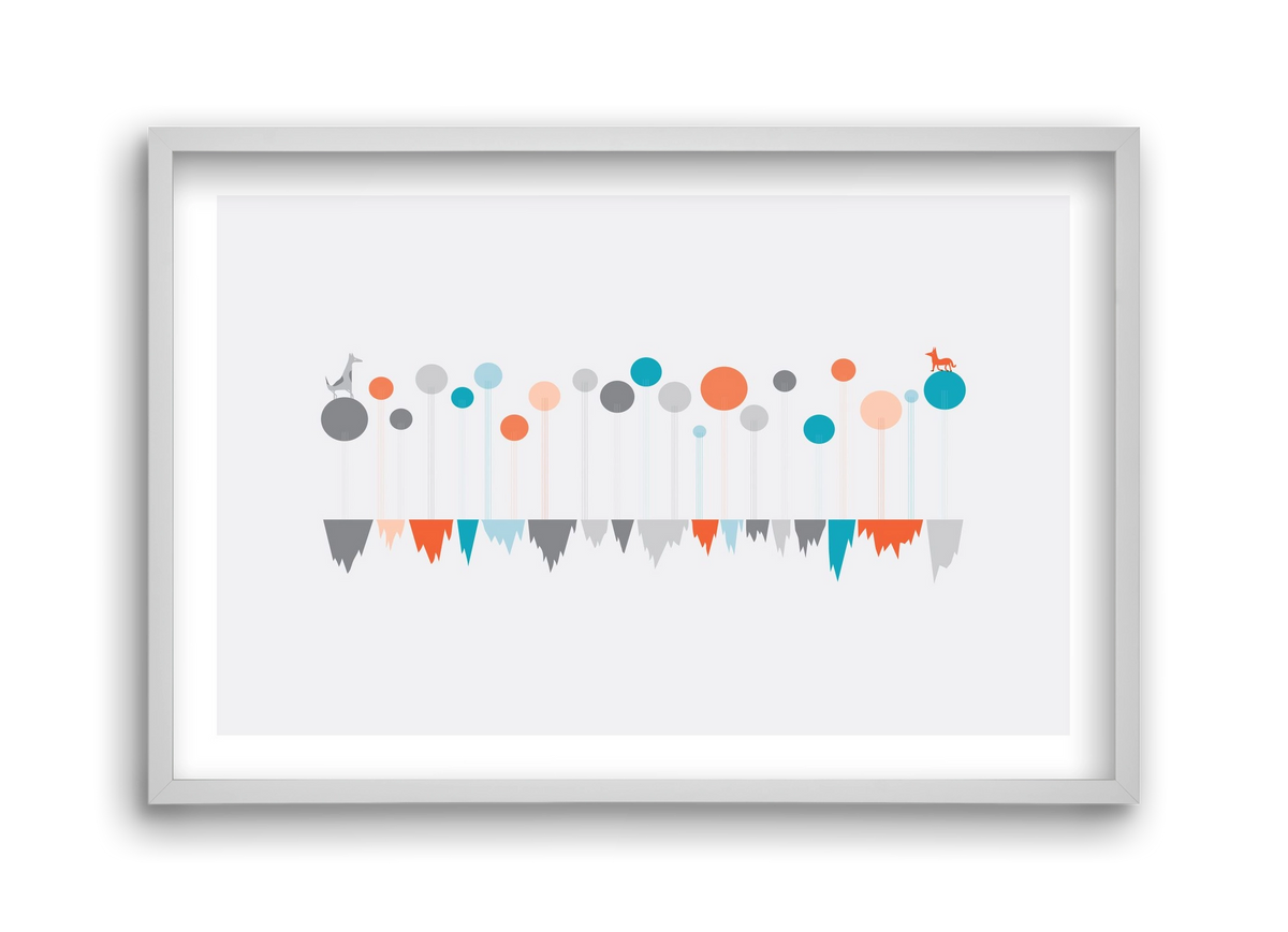 The Meeting, 45x30 cm (45x30 cm), Fehér keret