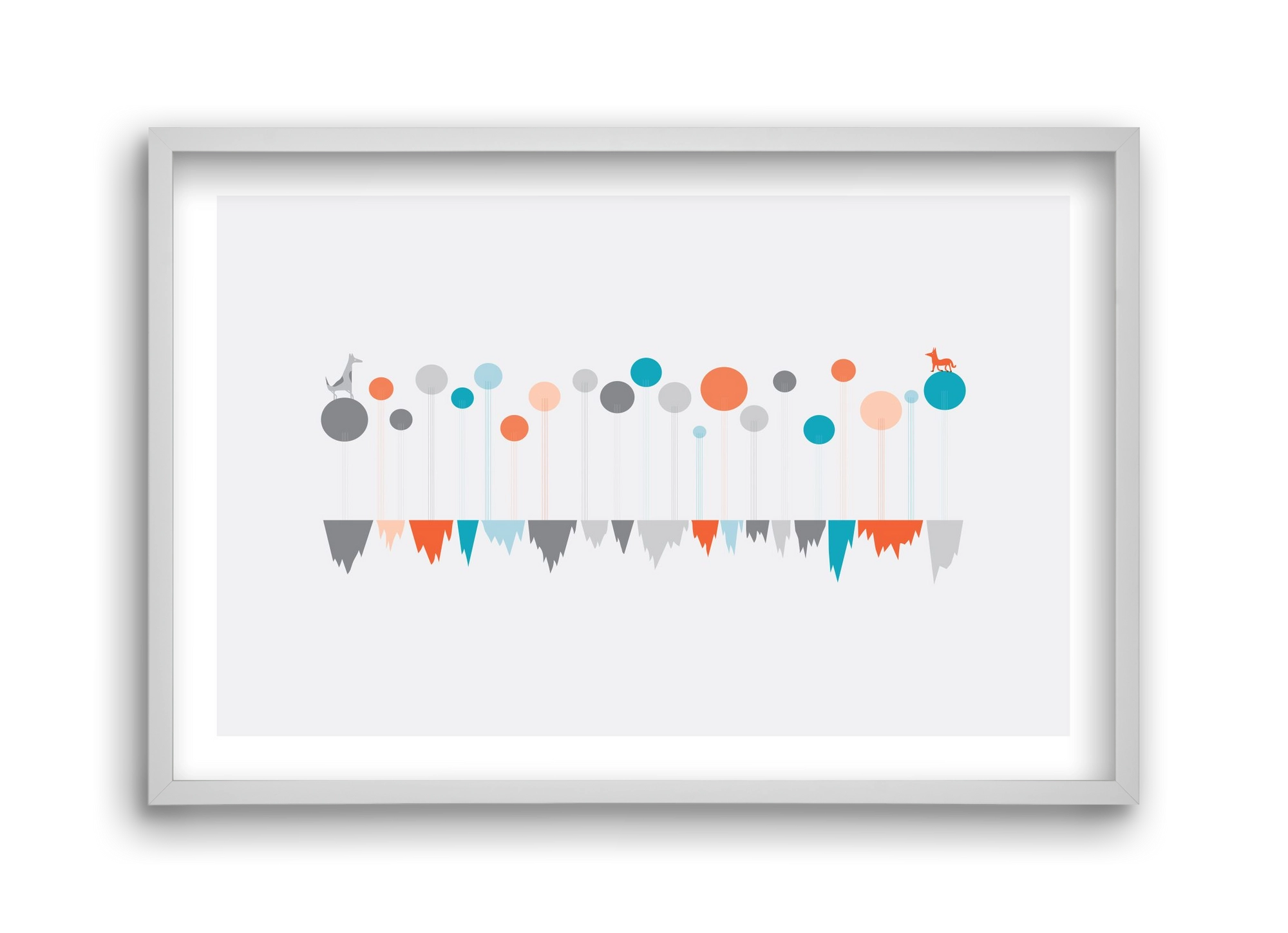 The Meeting, 45x30 cm (45x30 cm), Fehér keret