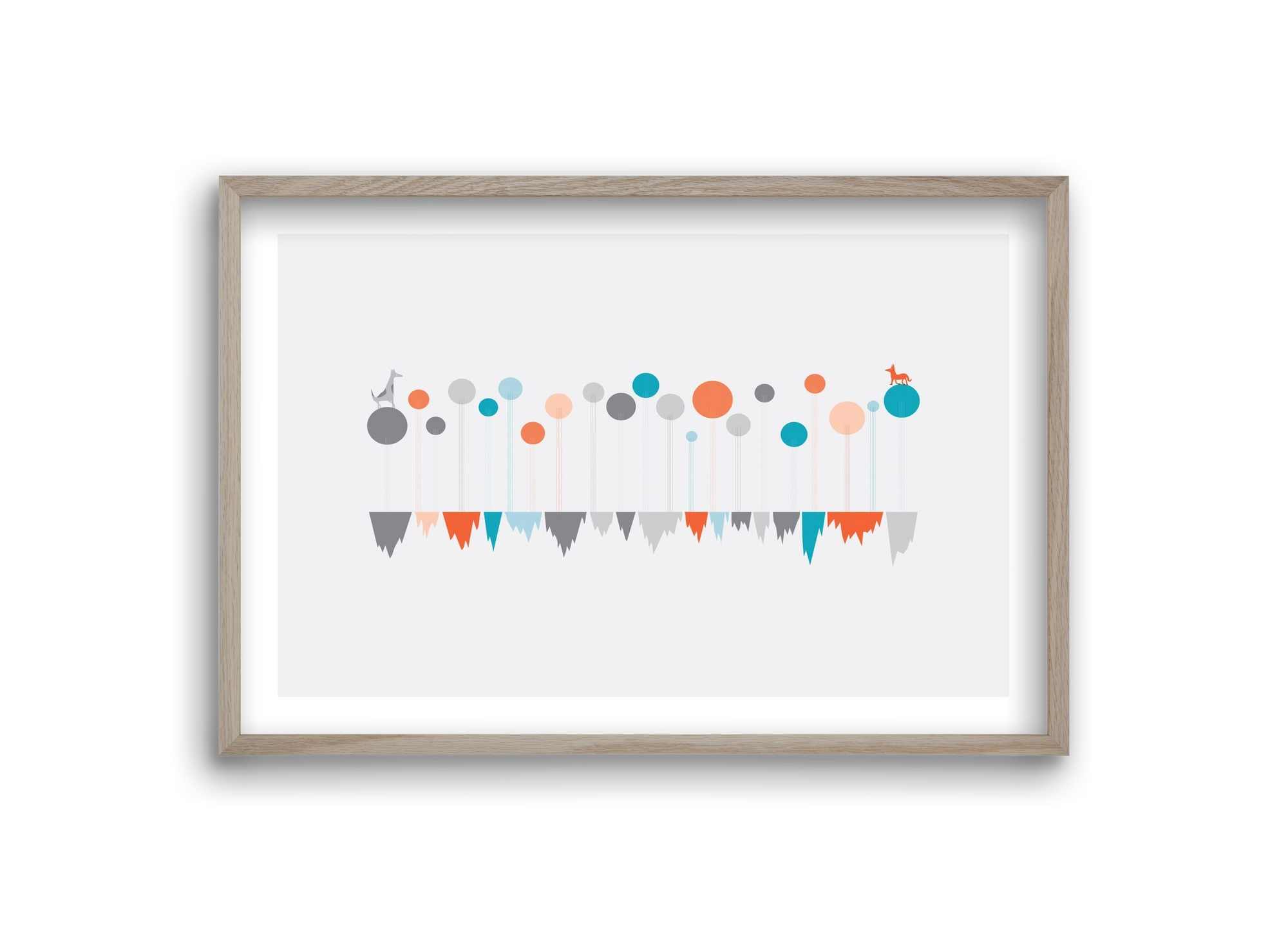 The Meeting, 30x20 cm (30x20 cm), Tölgy keret