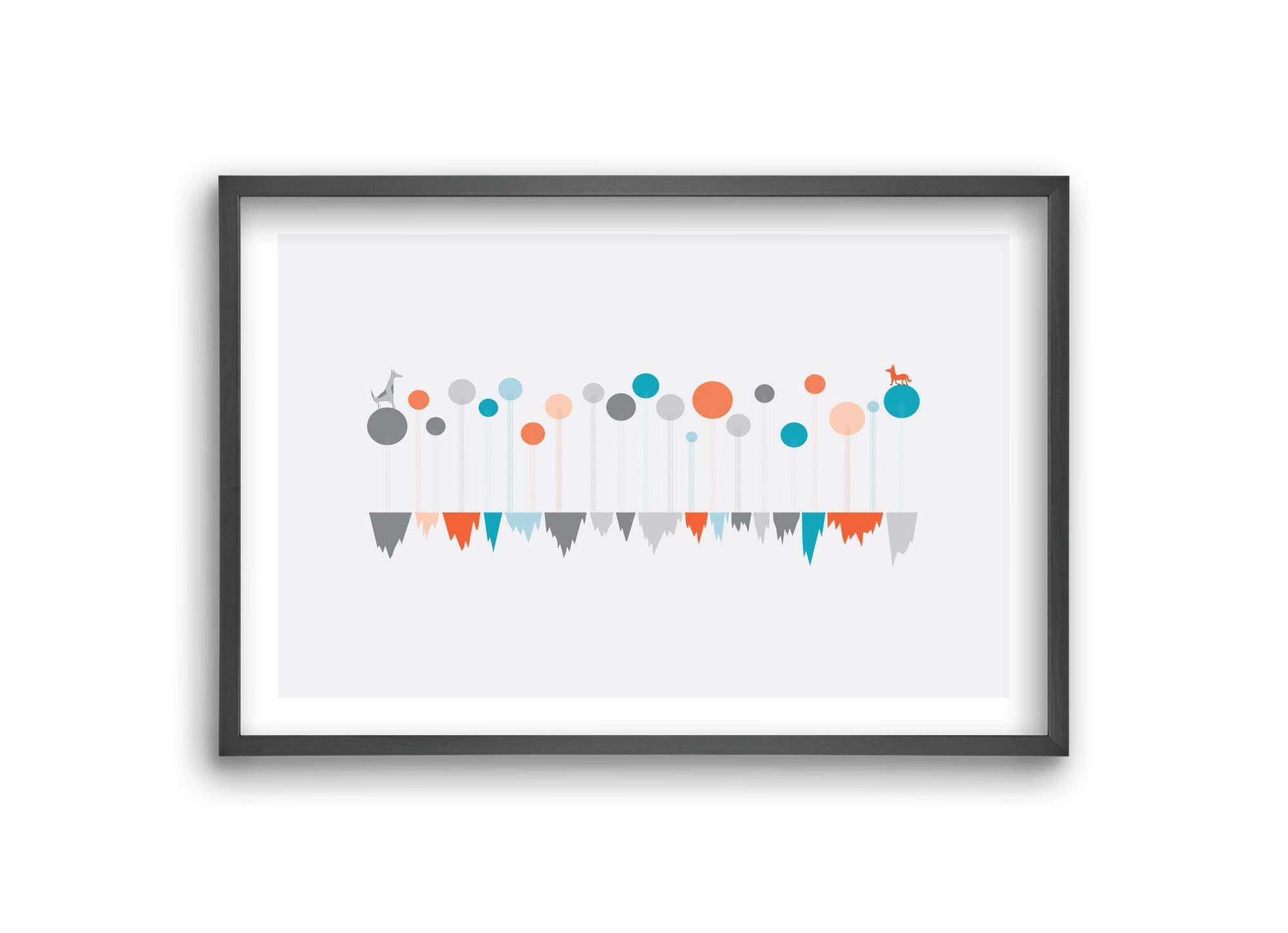 The Meeting, 30x20 cm (30x20 cm), Fekete keret