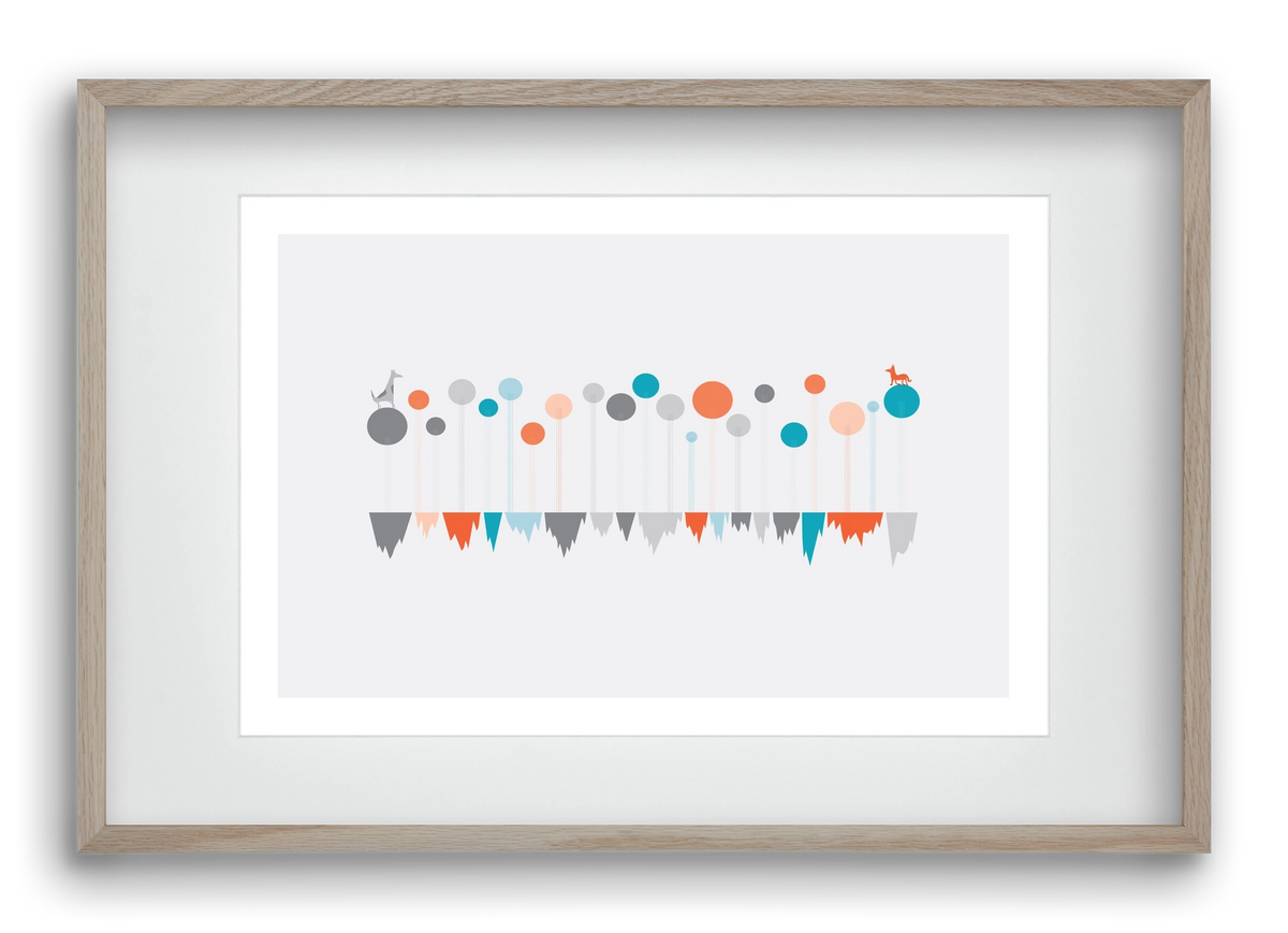 The Meeting, 60x40 cm (45x30 cm), Tölgy keret, paszpartuval