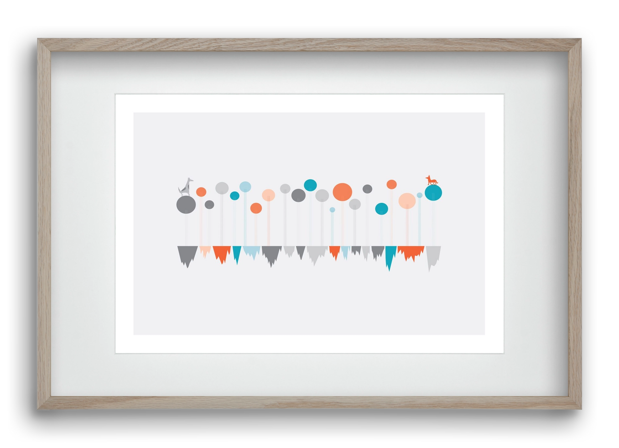 The Meeting, 60x40 cm (45x30 cm), Tölgy keret, paszpartuval