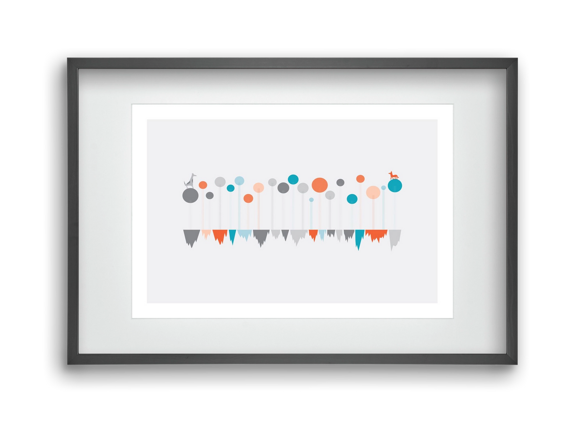 The Meeting, 45x30 cm (30x20 cm), Fekete keret, paszpartuval