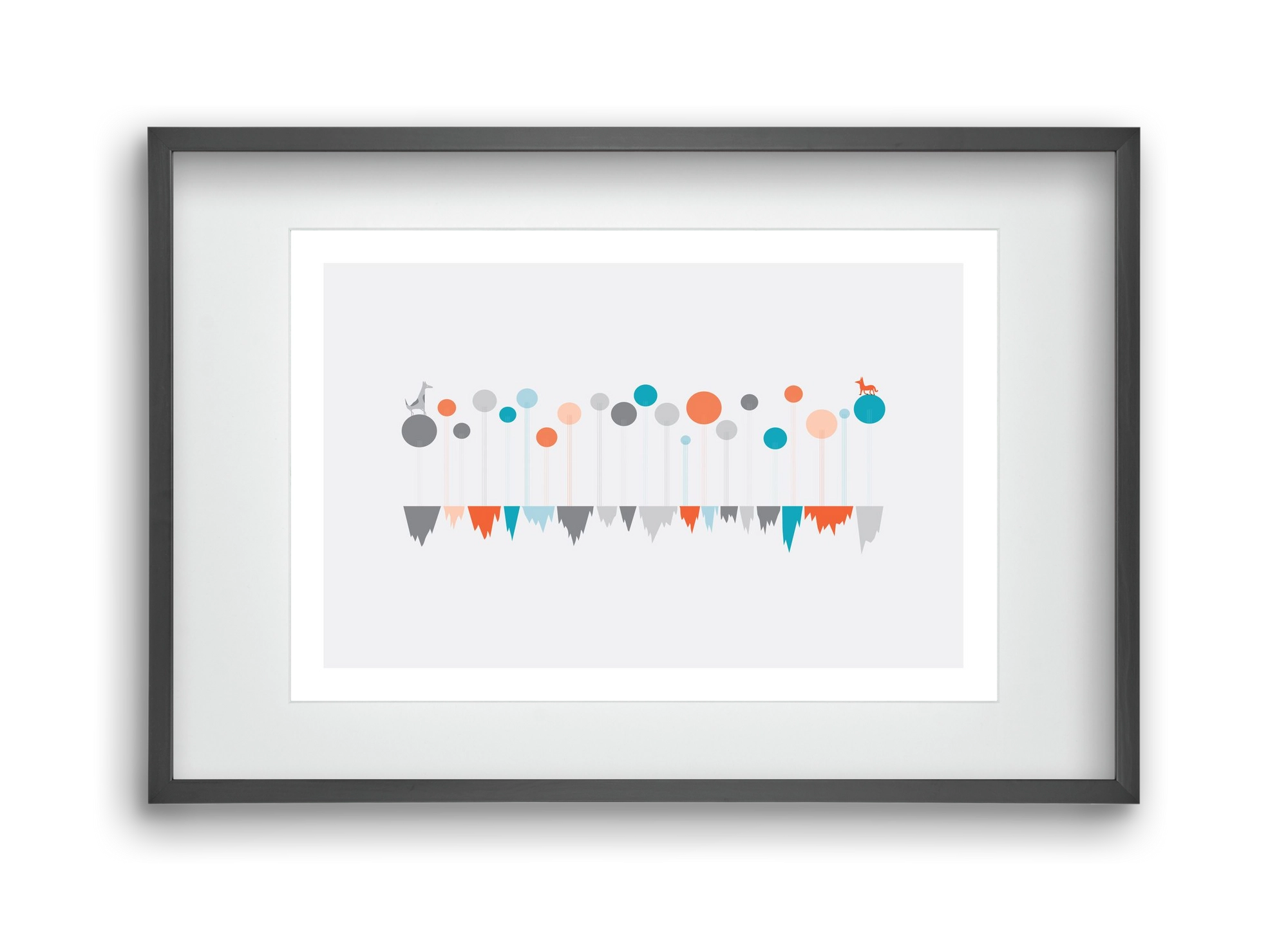 The Meeting, 45x30 cm (30x20 cm), Fekete keret, paszpartuval