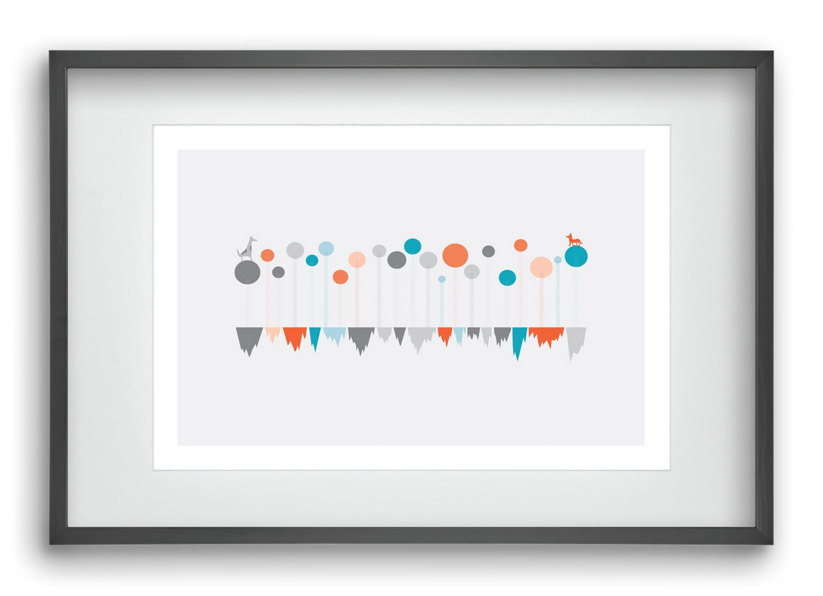 The Meeting, 60x40 cm (45x30 cm), Fekete keret, paszpartuval