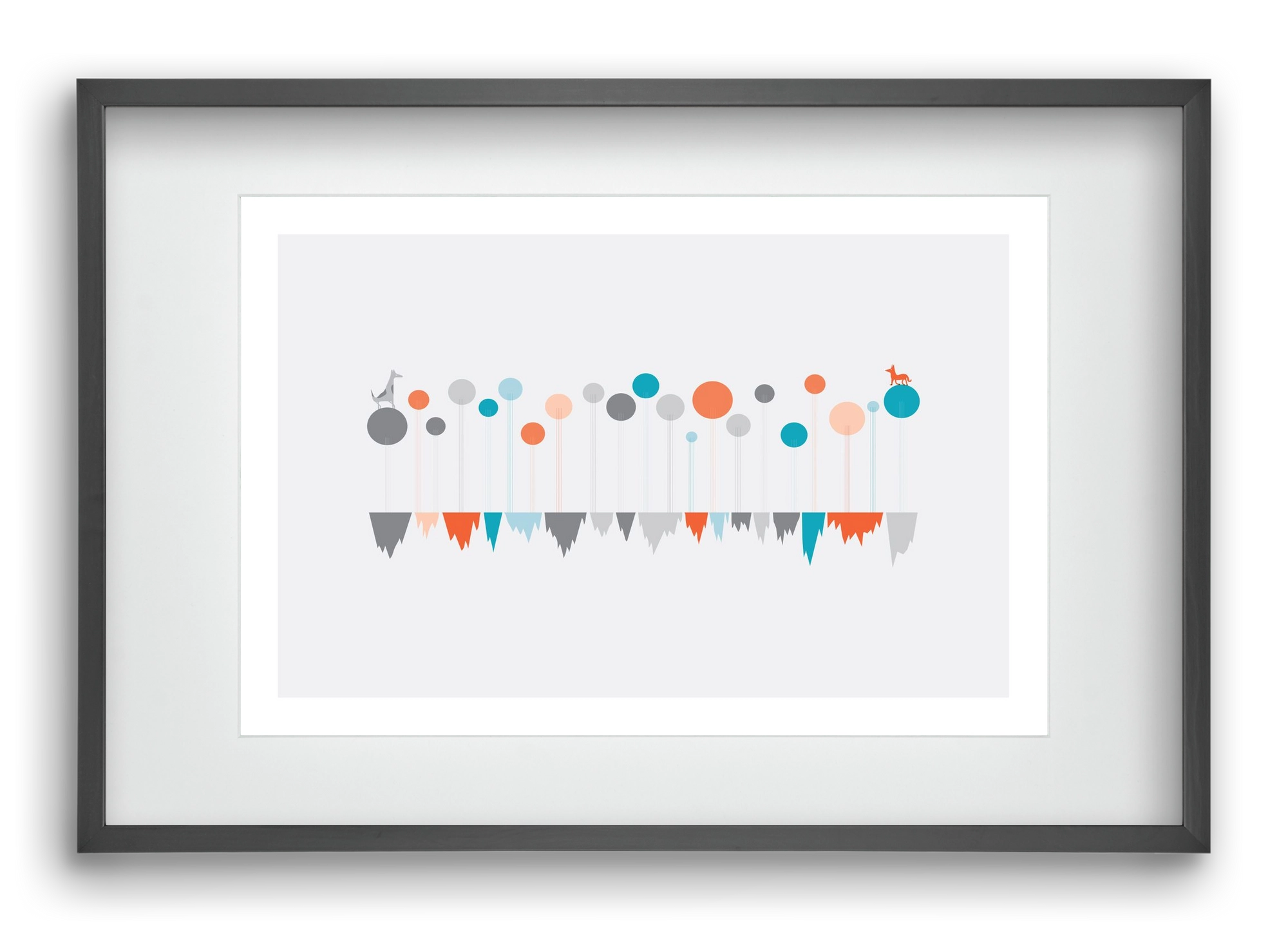 The Meeting, 60x40 cm (45x30 cm), Fekete keret, paszpartuval