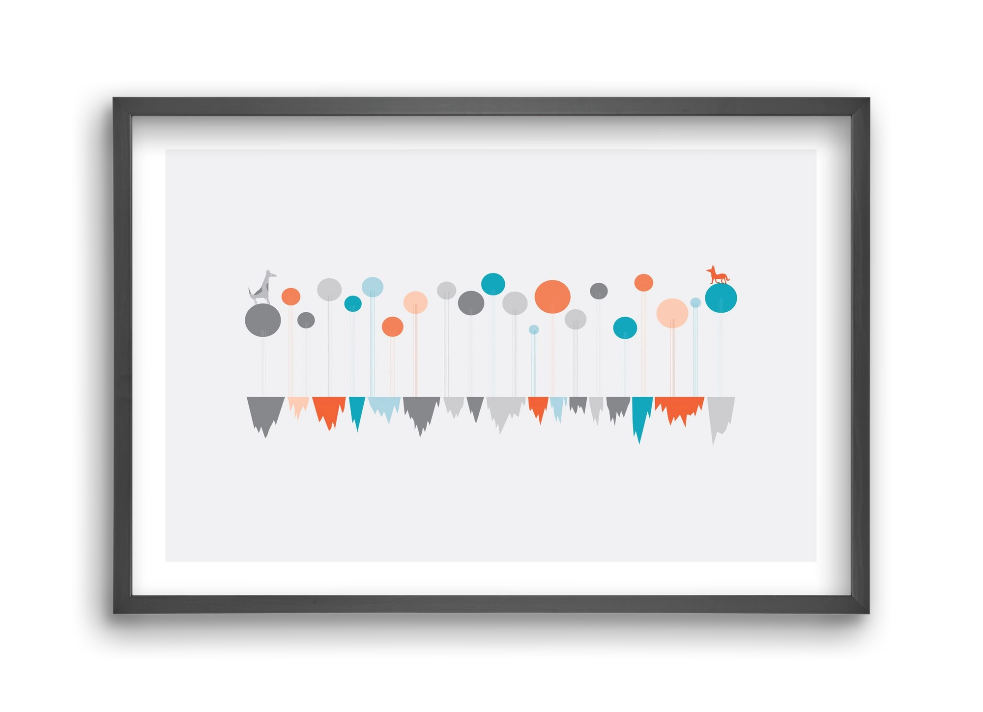 The Meeting, 45x30 cm (45x30 cm), Fekete keret