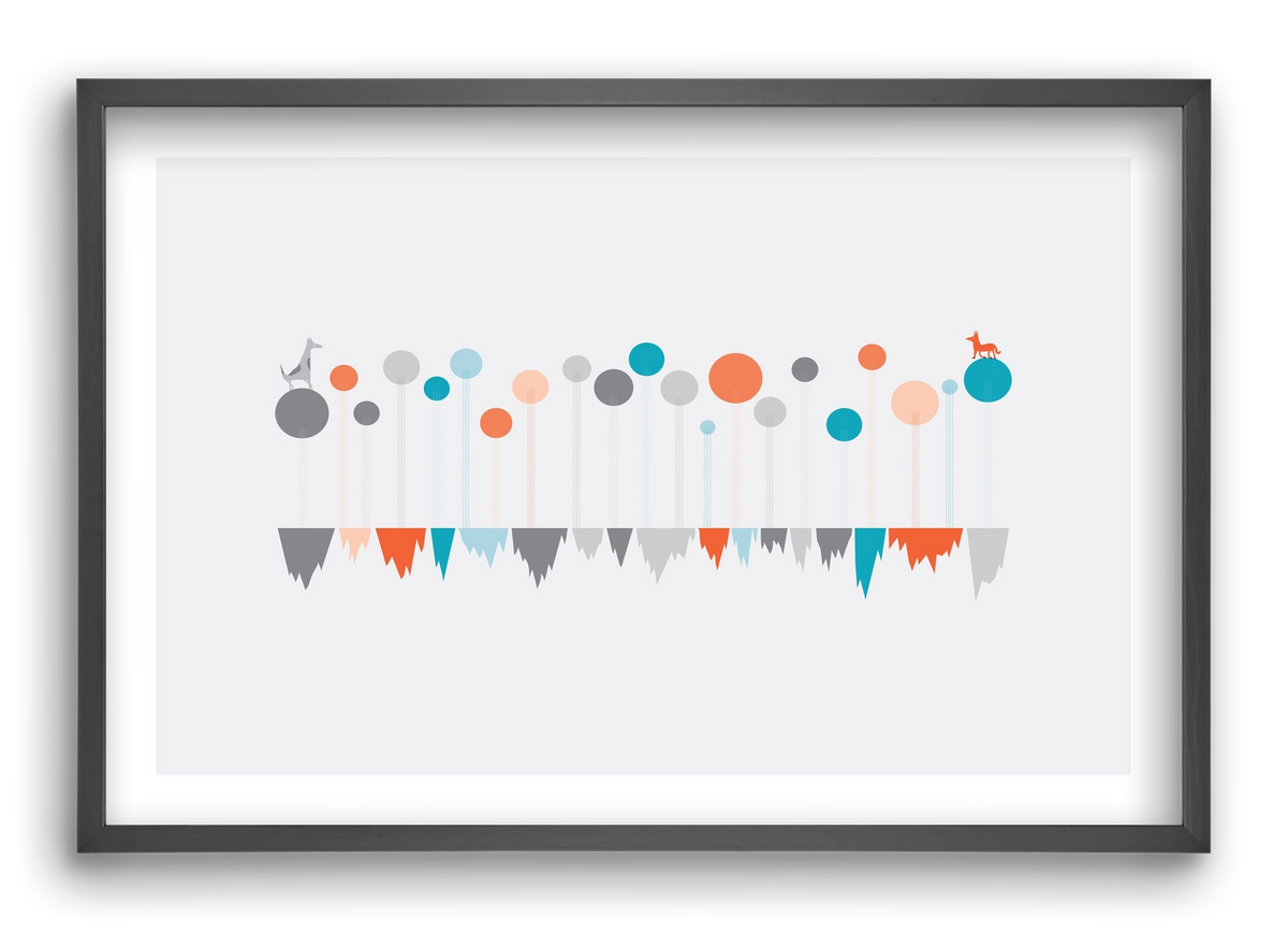 The Meeting, 60x40 cm (60x40 cm), Fekete keret