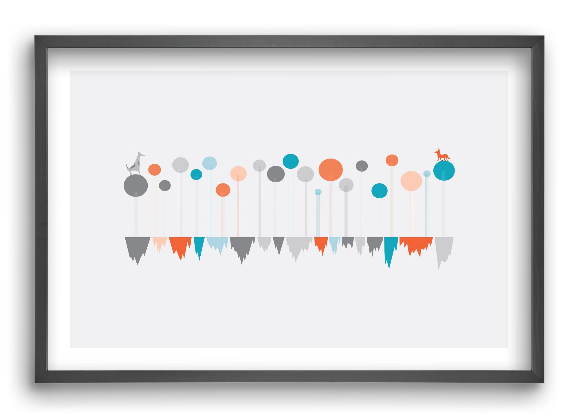 The Meeting, 60x40 cm (60x40 cm), Fekete keret