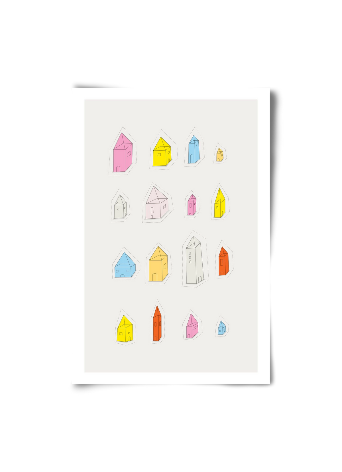 Transparent Houses, 20x30 cm, Keret nélkül