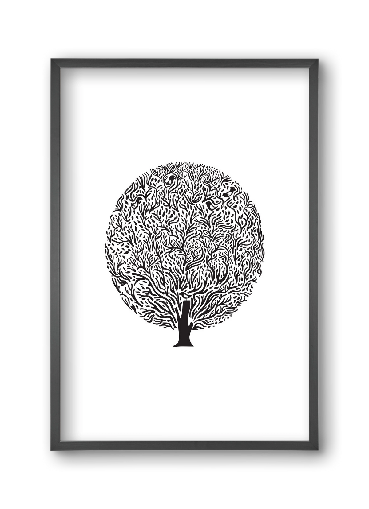 Tree, 30x45 cm (30x45 cm), Fekete keret
