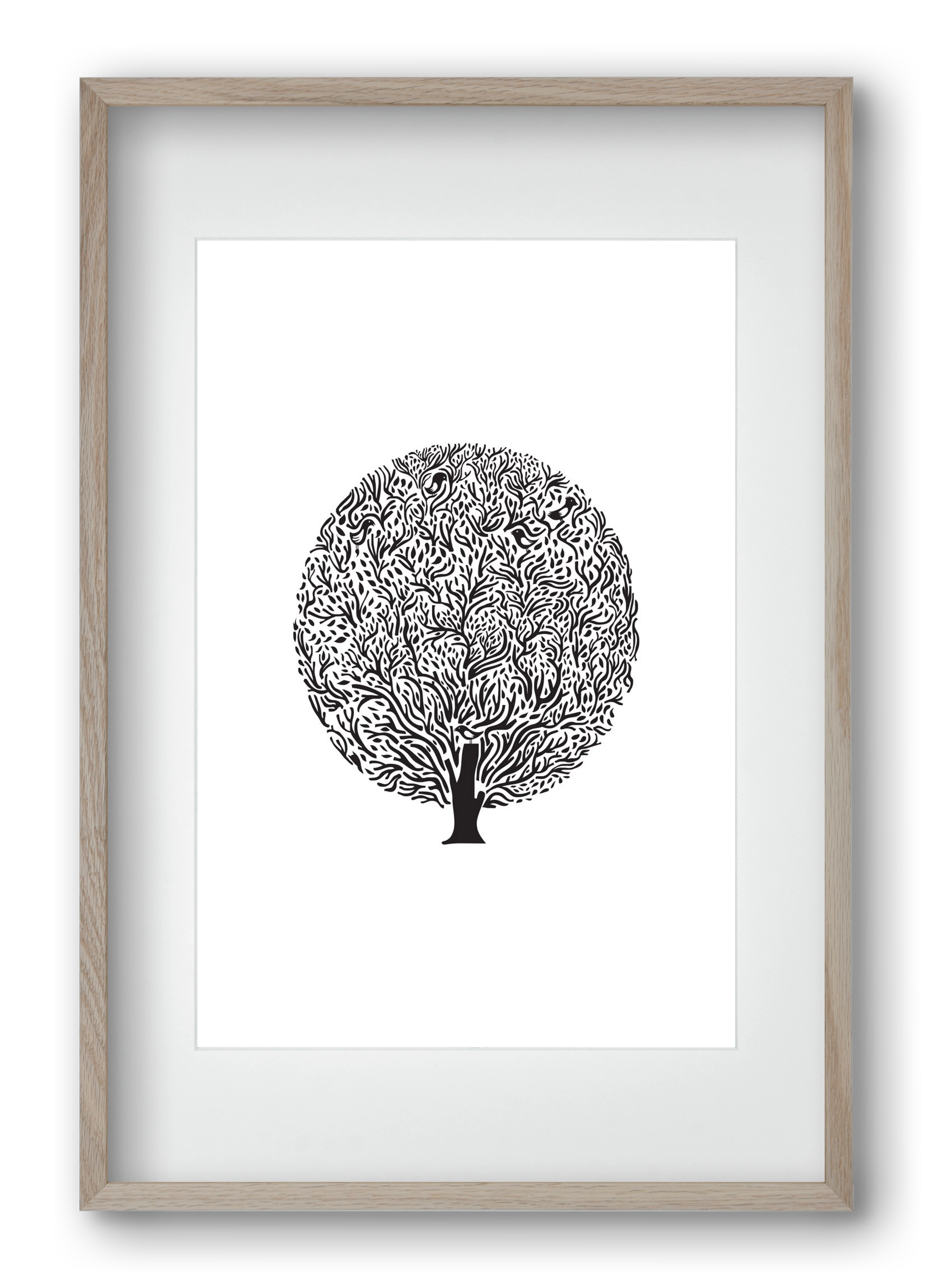 Tree, 40x60 cm (30x45 cm), Tölgy keret, paszpartuval