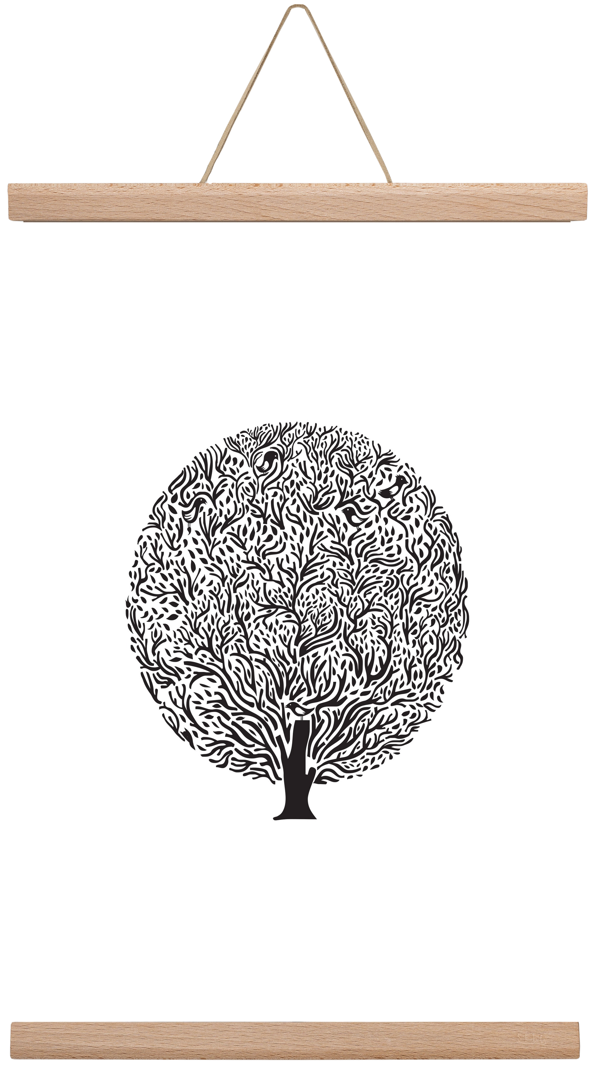 Tree, 30x45 cm (30x45 cm), Tölgy akasztó