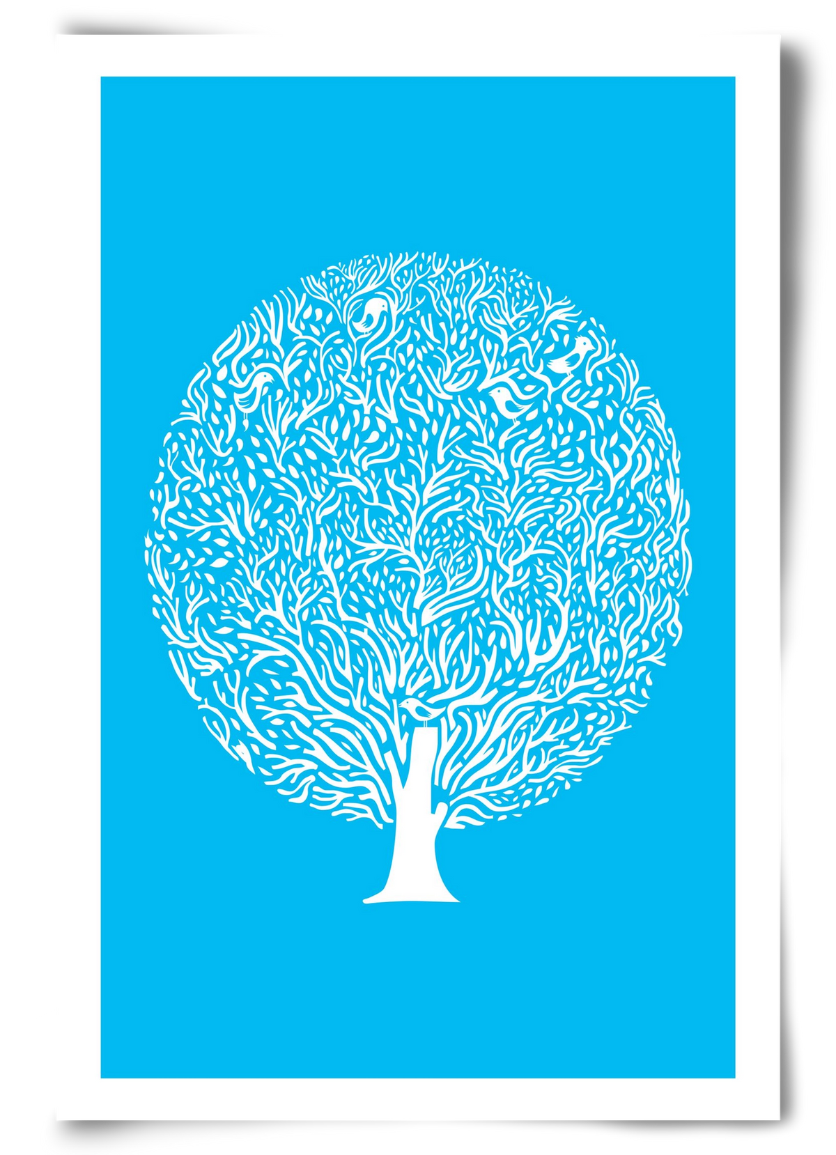 Blue Tree, 60x90 cm, Keret nélkül