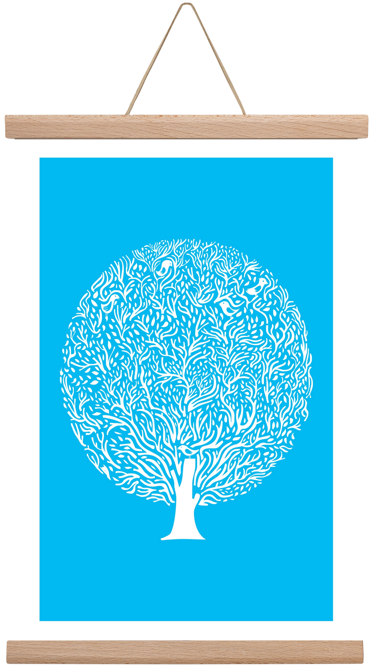 Blue Tree, 30x45 cm (30x45 cm), Tölgy akasztó