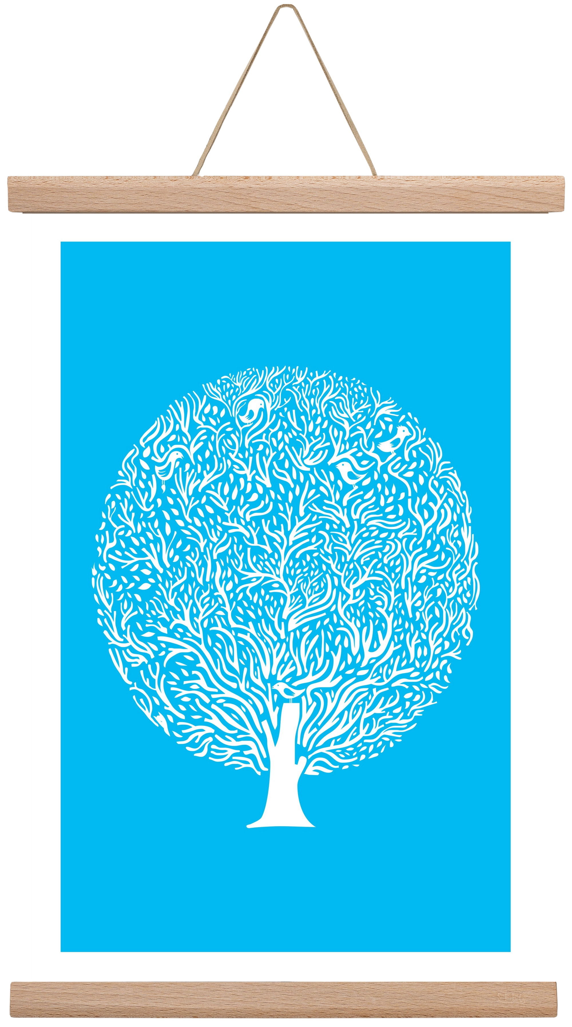 Blue Tree, 30x45 cm (30x45 cm), Tölgy akasztó