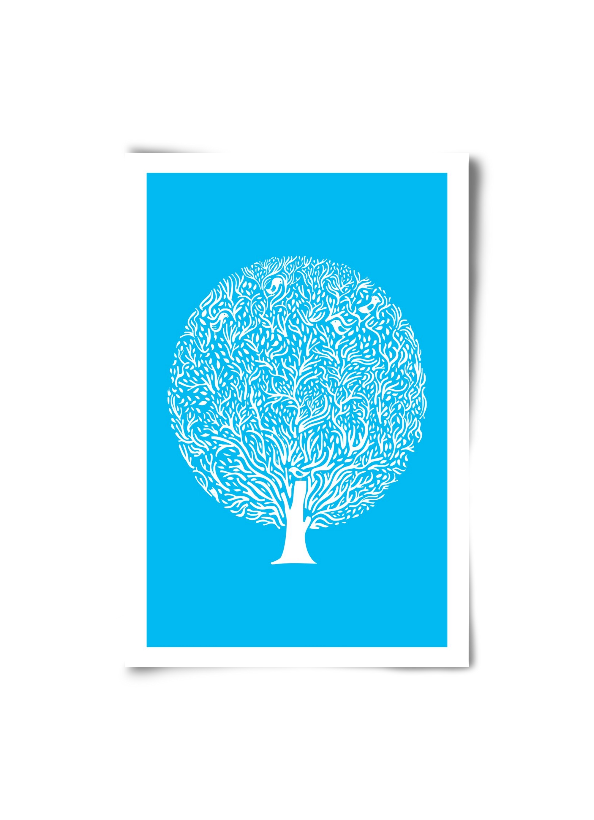 Blue Tree, 20x30 cm, Keret nélkül