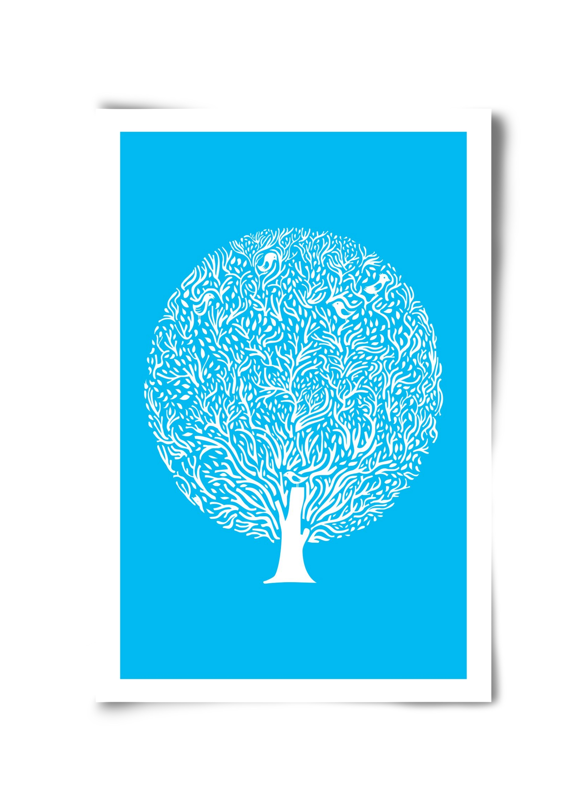 Blue Tree, 30x45 cm, Keret nélkül