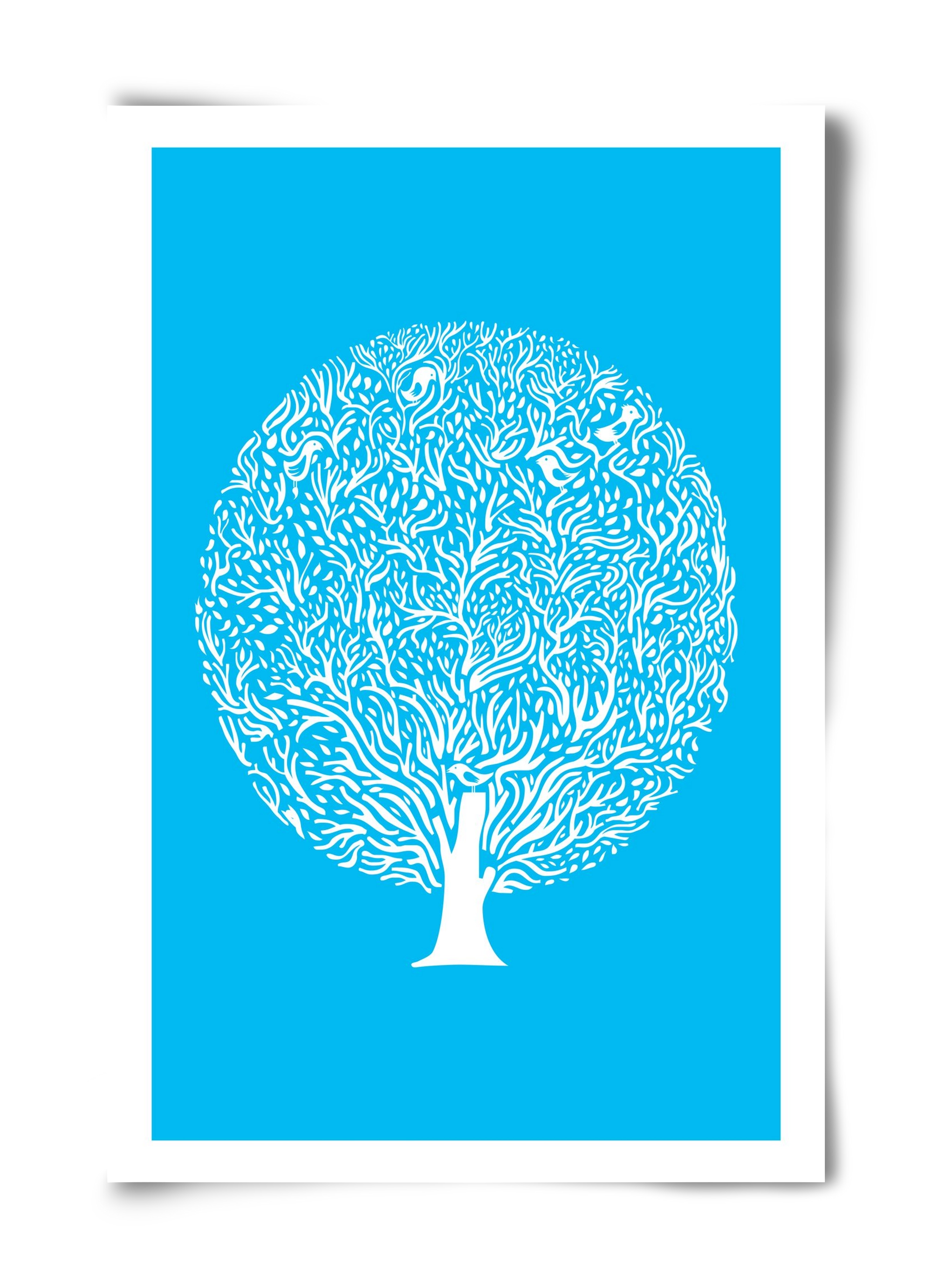 Blue Tree, 40x60 cm, Keret nélkül