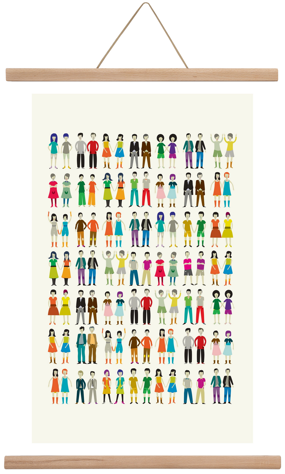 Twins, 40x60 cm (40x60 cm), Tölgy akasztó