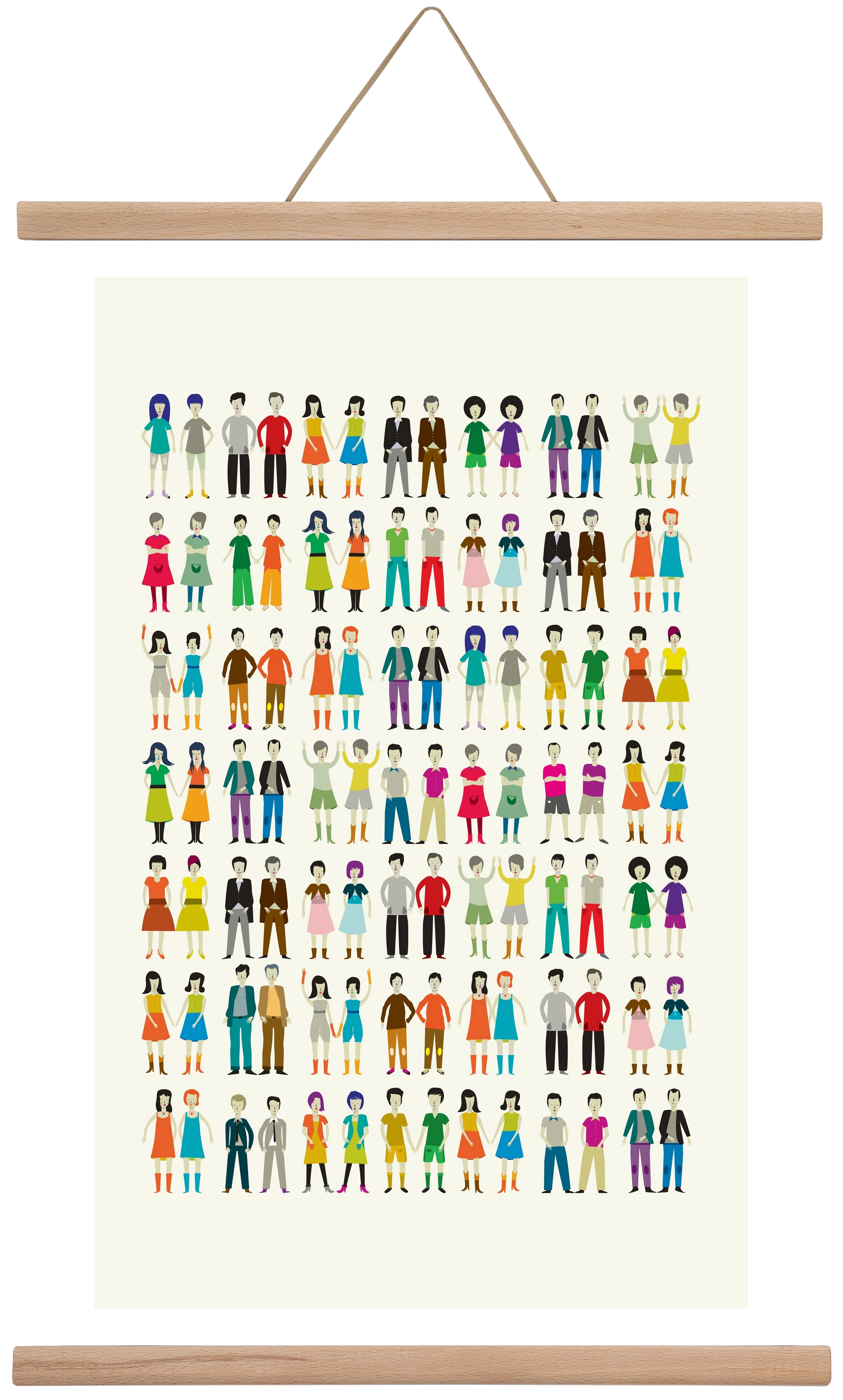 Twins, 40x60 cm (40x60 cm), Tölgy akasztó