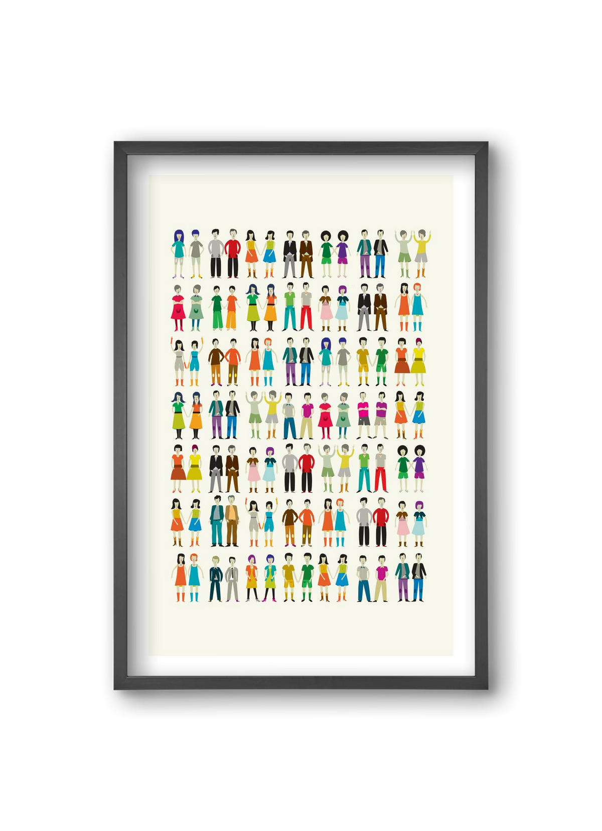 Twins, 20x30 cm (20x30 cm), Fekete keret