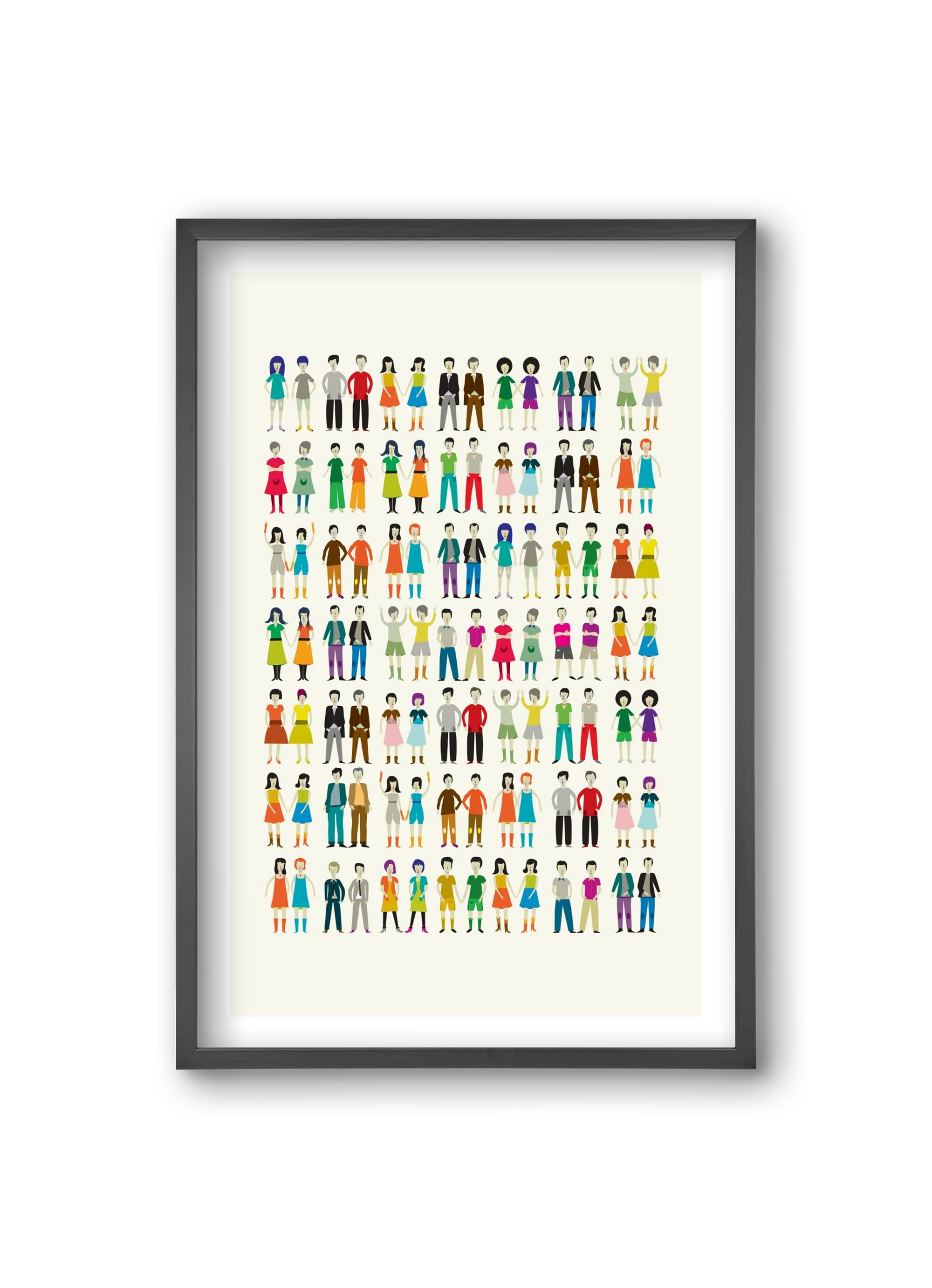 Twins, 20x30 cm (20x30 cm), Fekete keret