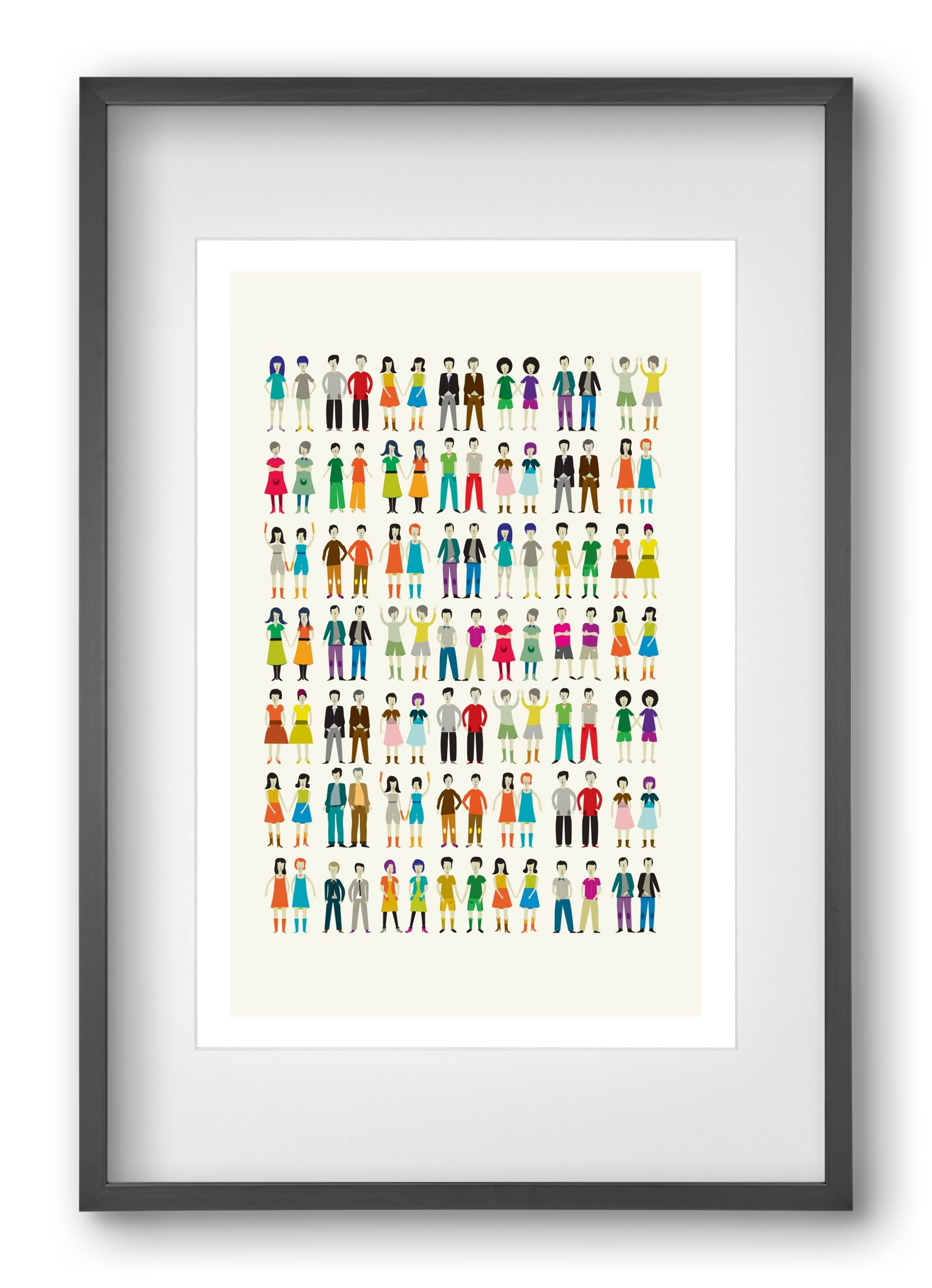 Twins, 40x60 cm (30x45 cm), Fekete keret, paszpartuval