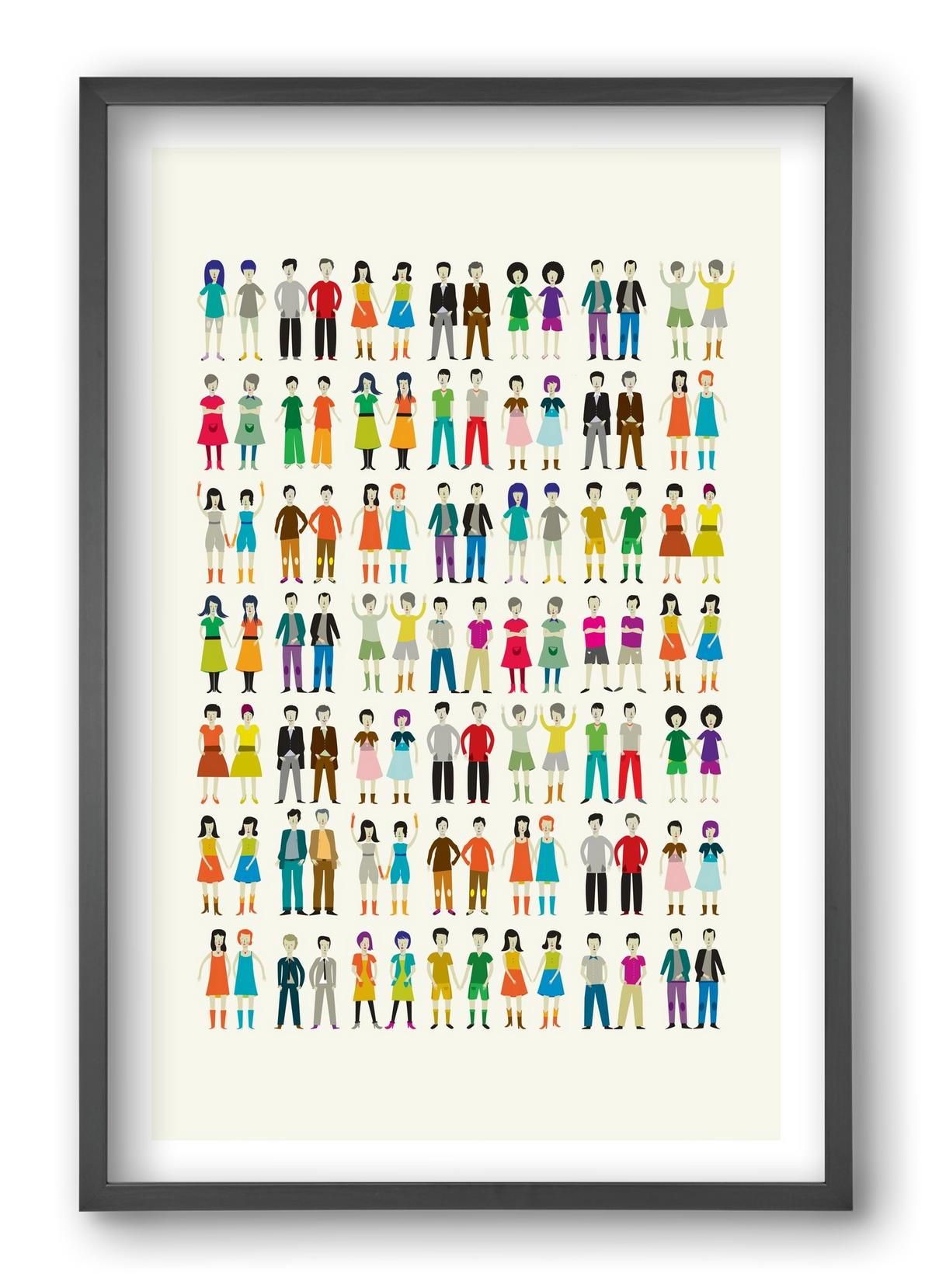 Twins, 40x60 cm (40x60 cm), Fekete keret