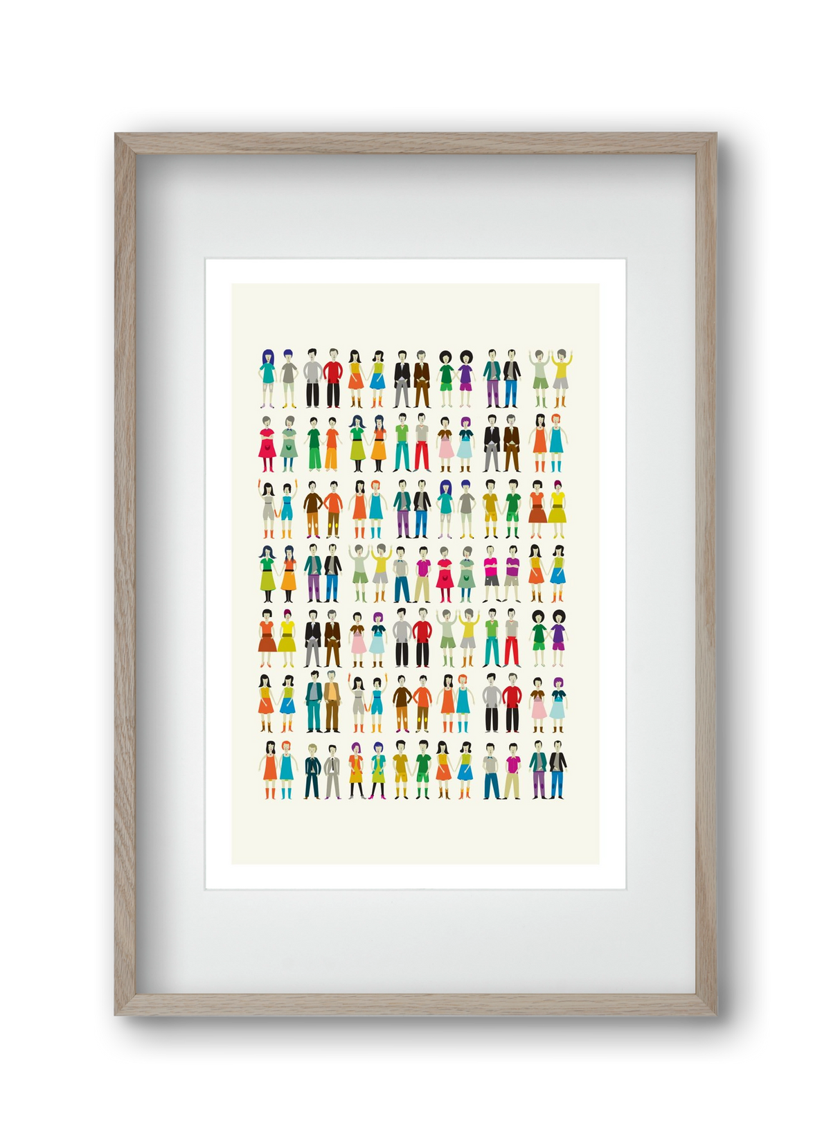 Twins, 30x45 cm (20x30 cm), Tölgy keret, paszpartuval