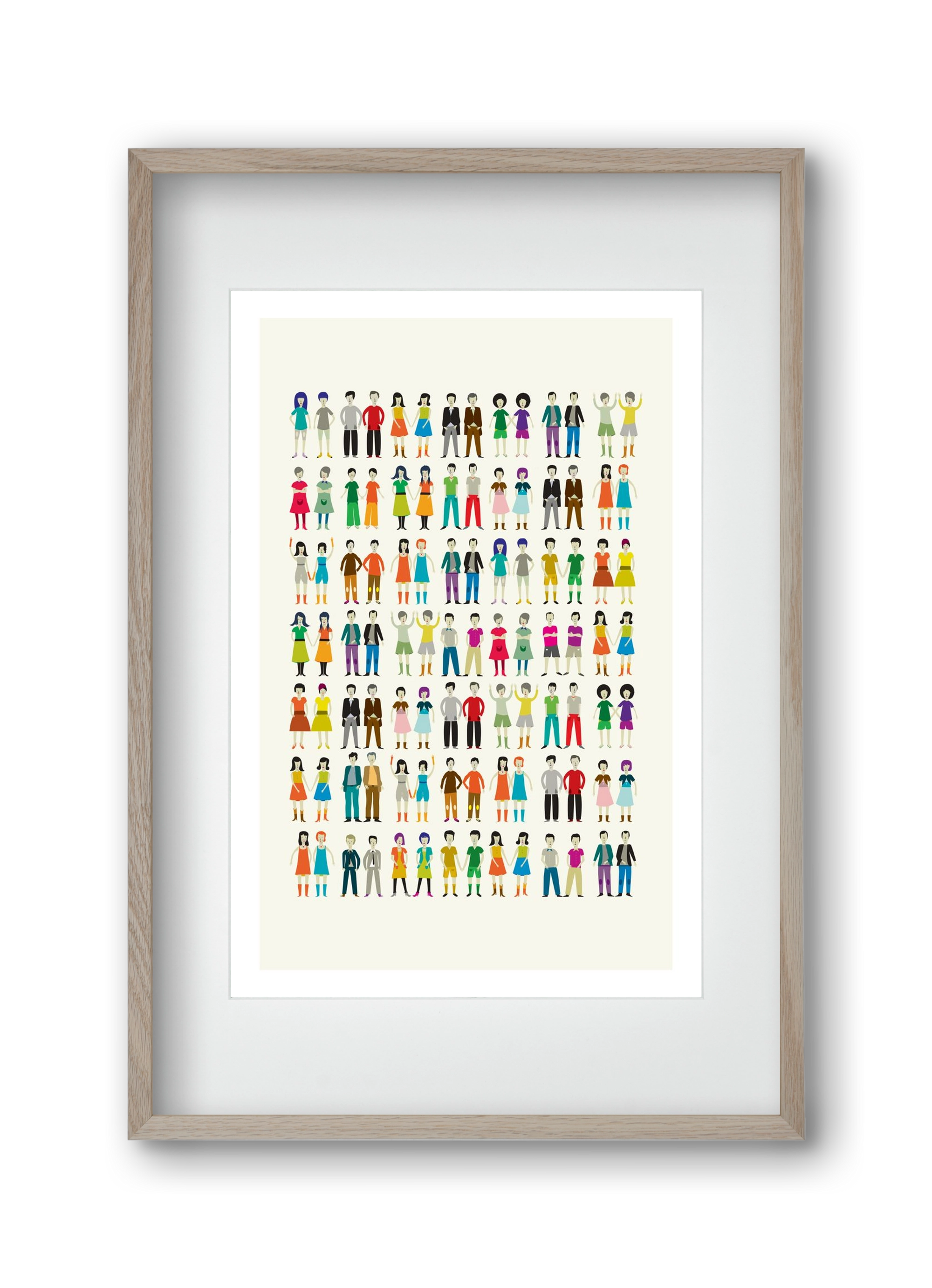 Twins, 30x45 cm (20x30 cm), Tölgy keret, paszpartuval