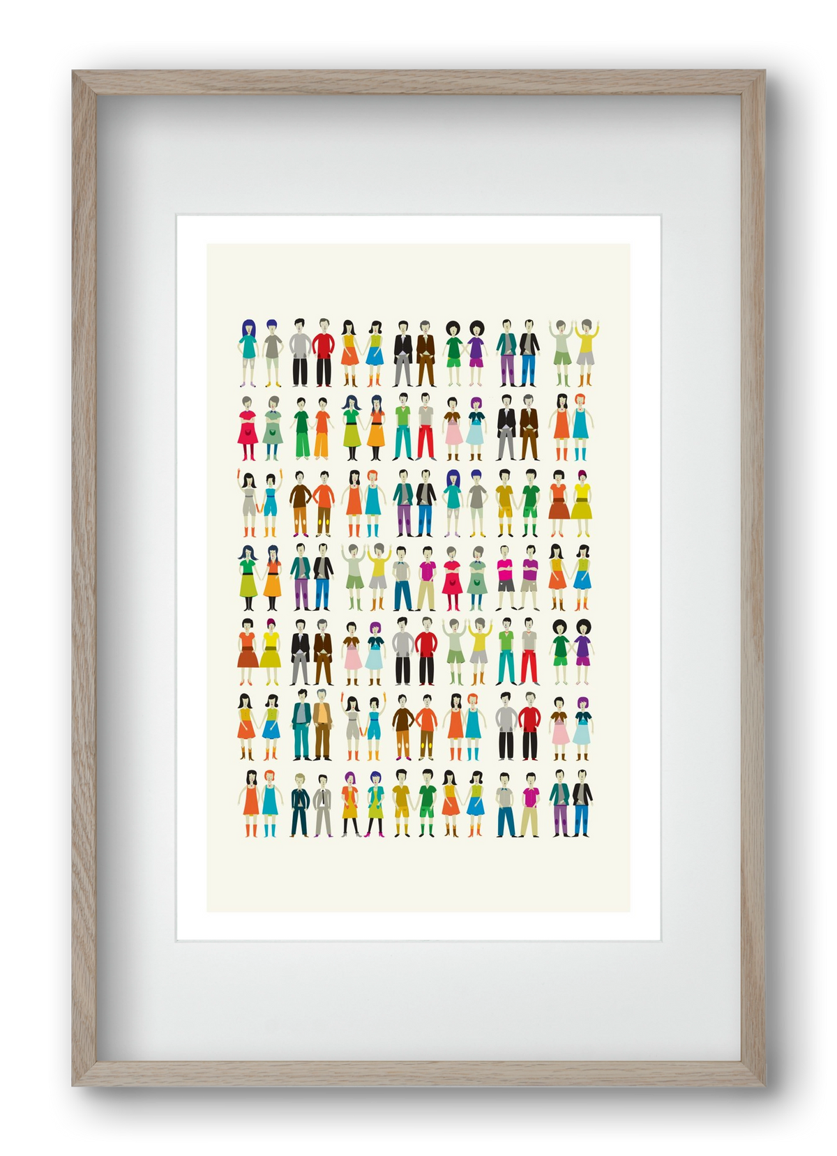 Twins, 40x60 cm (30x45 cm), Tölgy keret, paszpartuval