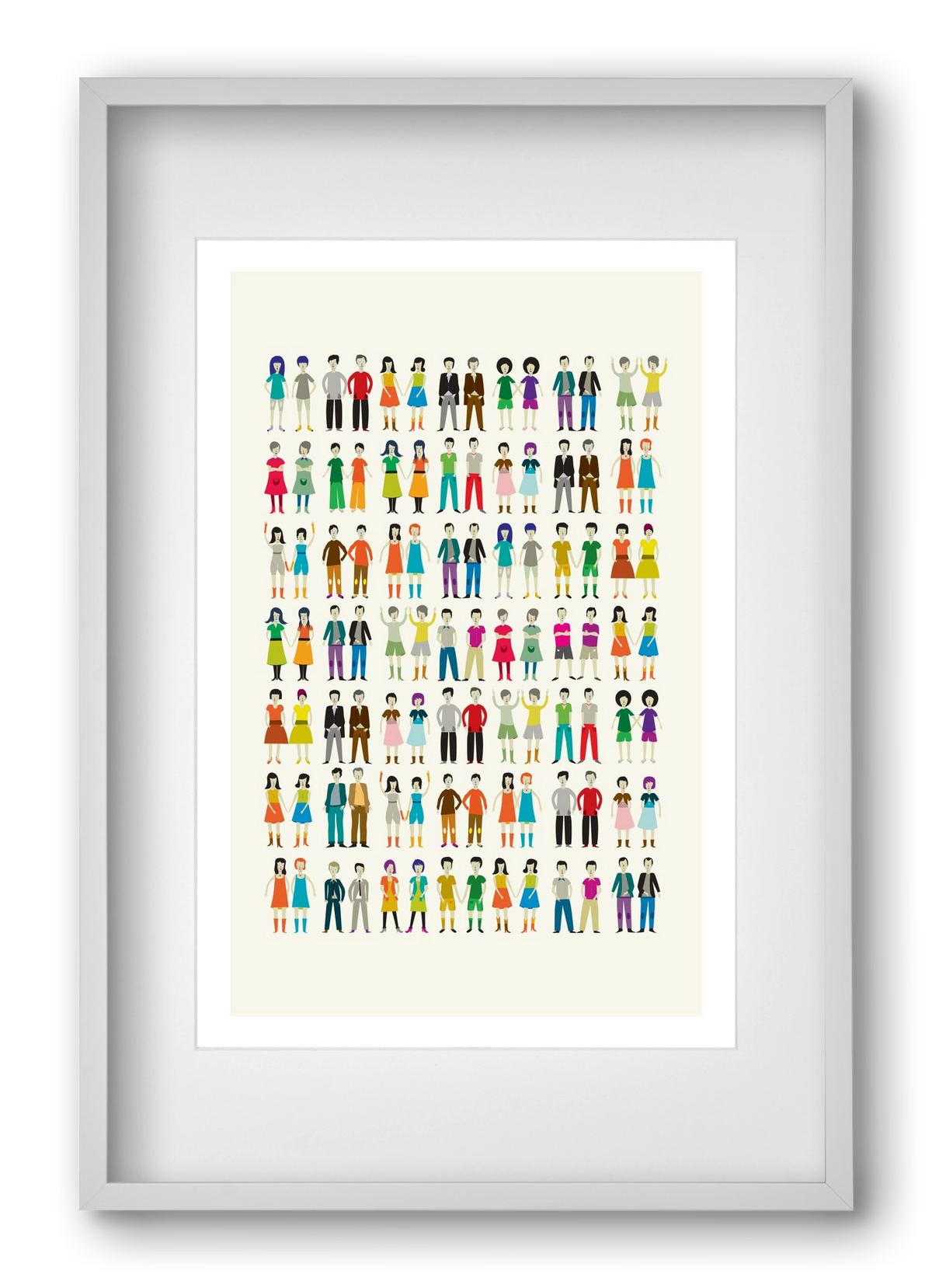 Twins, 40x60 cm (30x45 cm), Fehér keret, paszpartuval