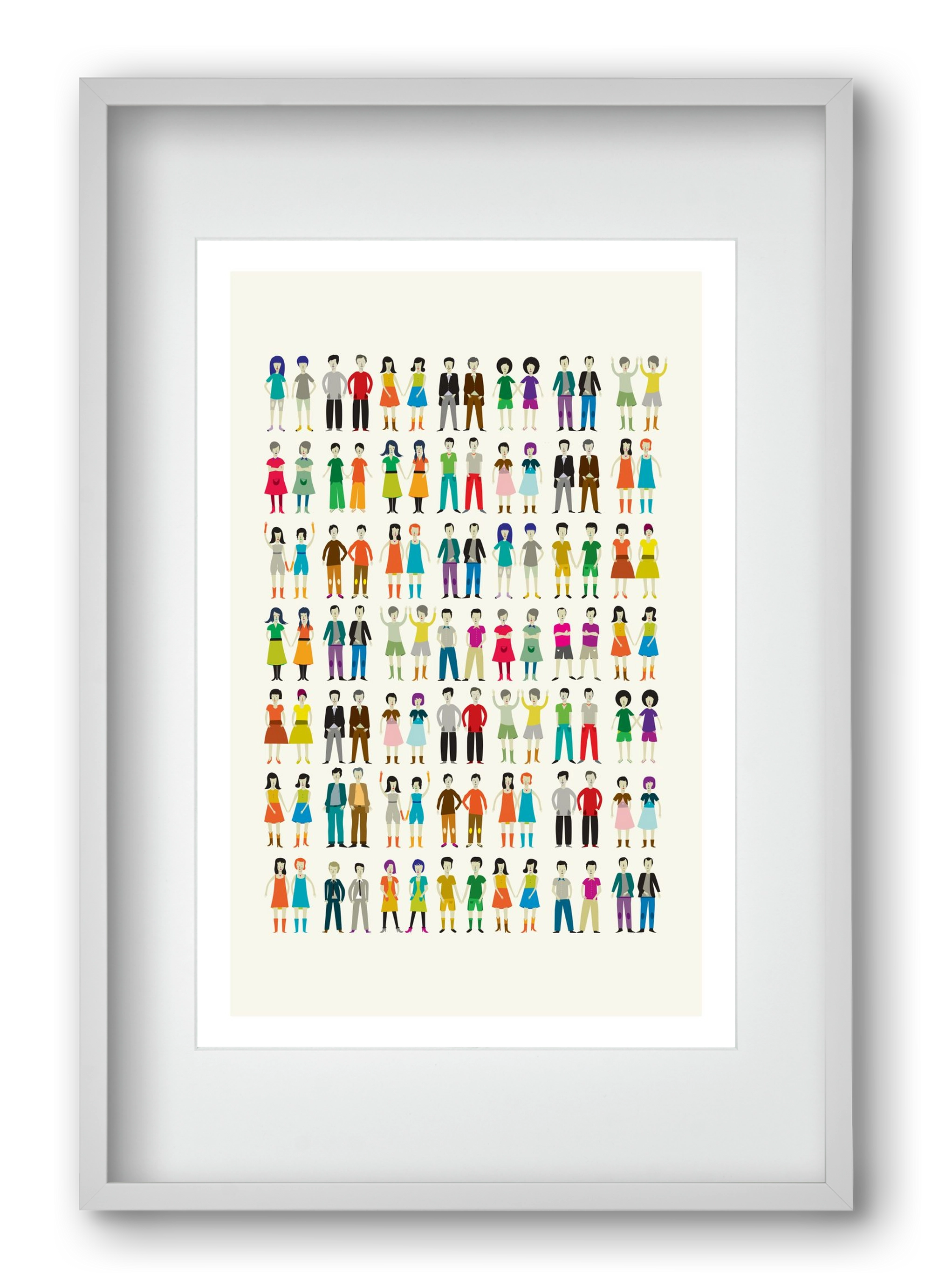 Twins, 40x60 cm (30x45 cm), Fehér keret, paszpartuval