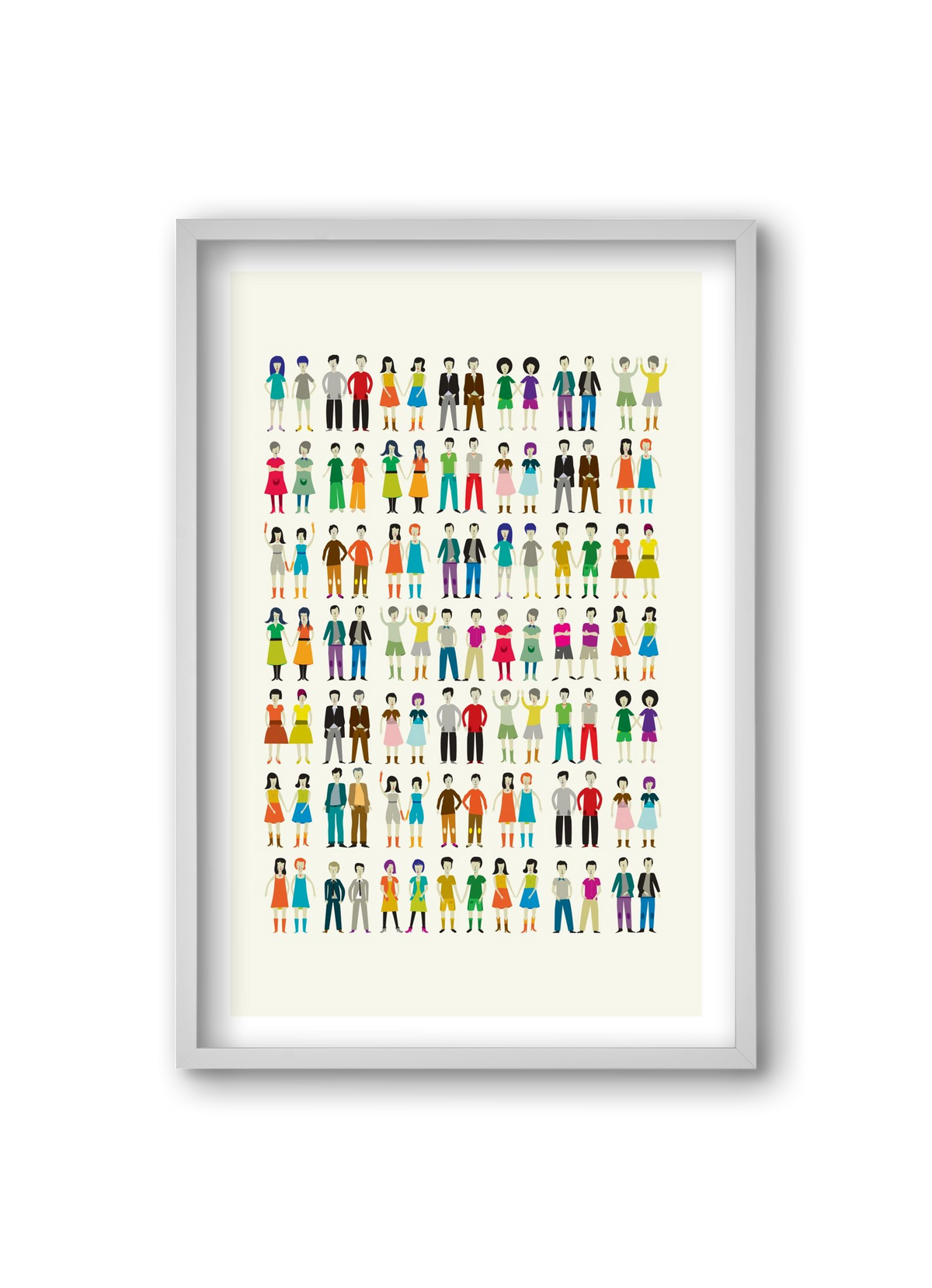 Twins, 20x30 cm (20x30 cm), Fehér keret