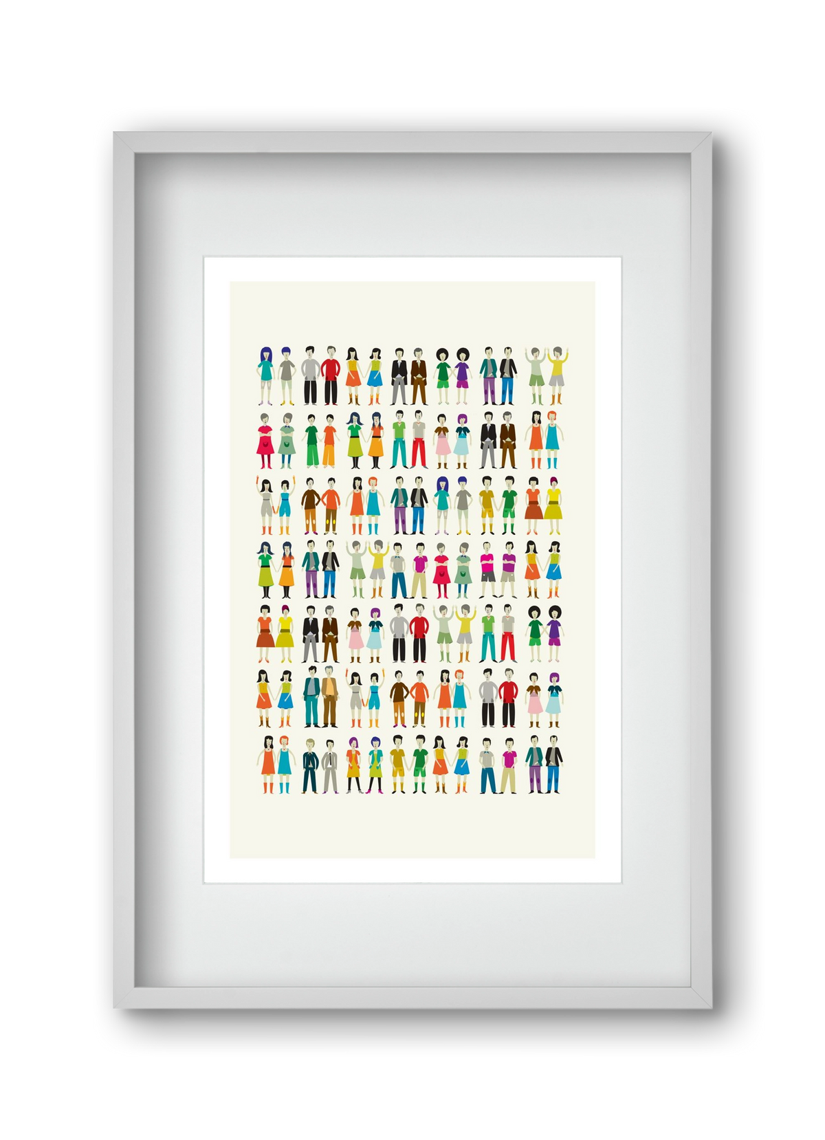 Twins, 30x45 cm (20x30 cm), Fehér keret, paszpartuval