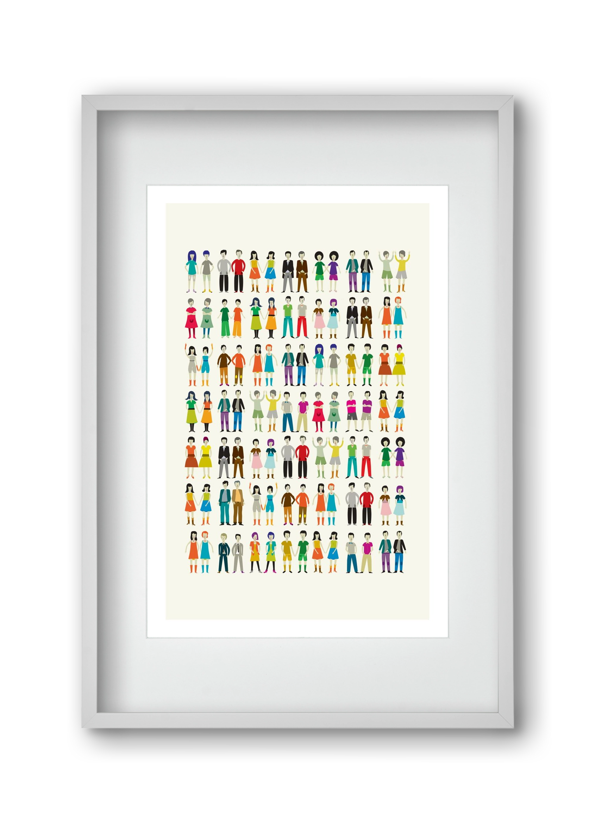 Twins, 30x45 cm (20x30 cm), Fehér keret, paszpartuval