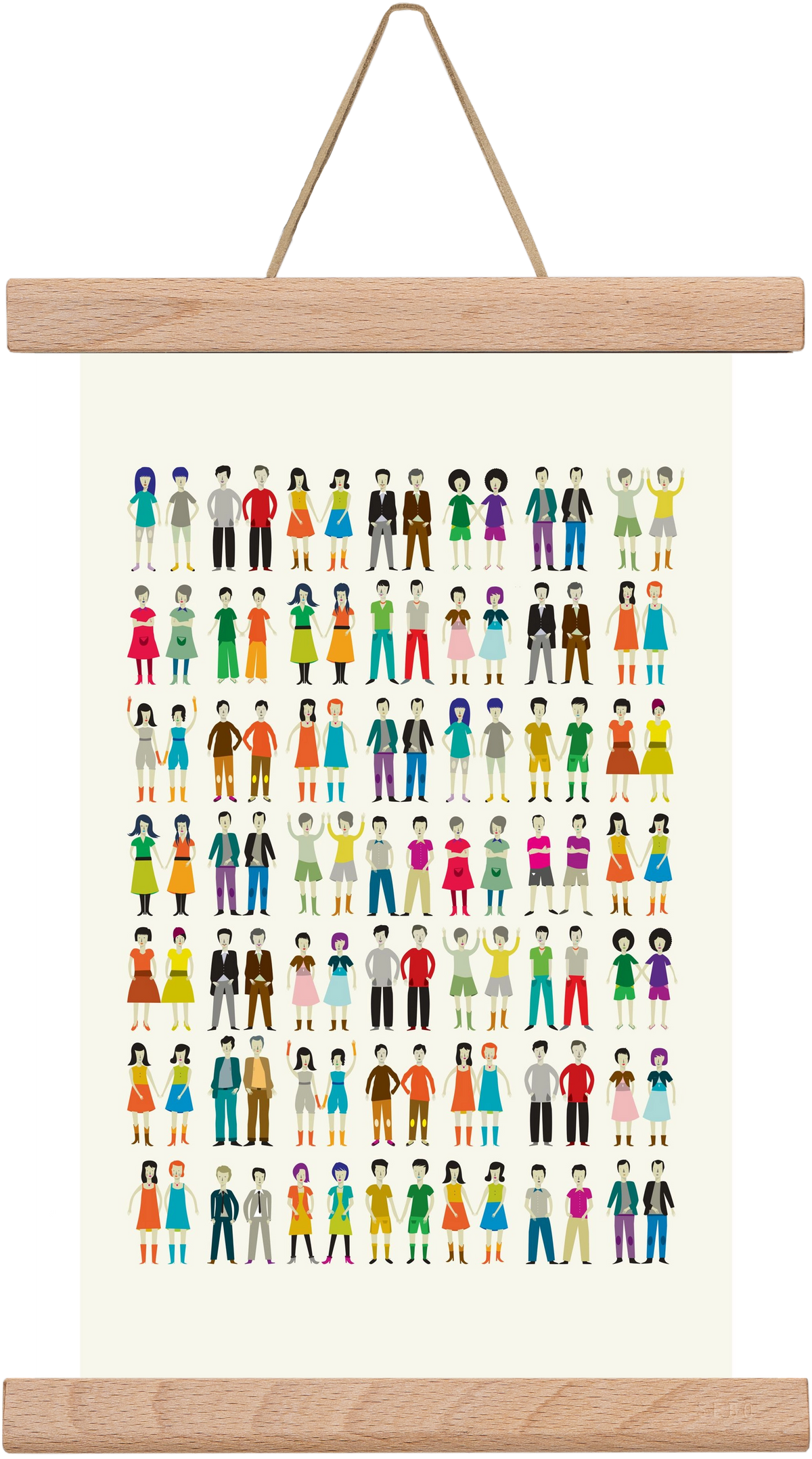 Twins, 20x30 cm (20x30 cm), Tölgy akasztó