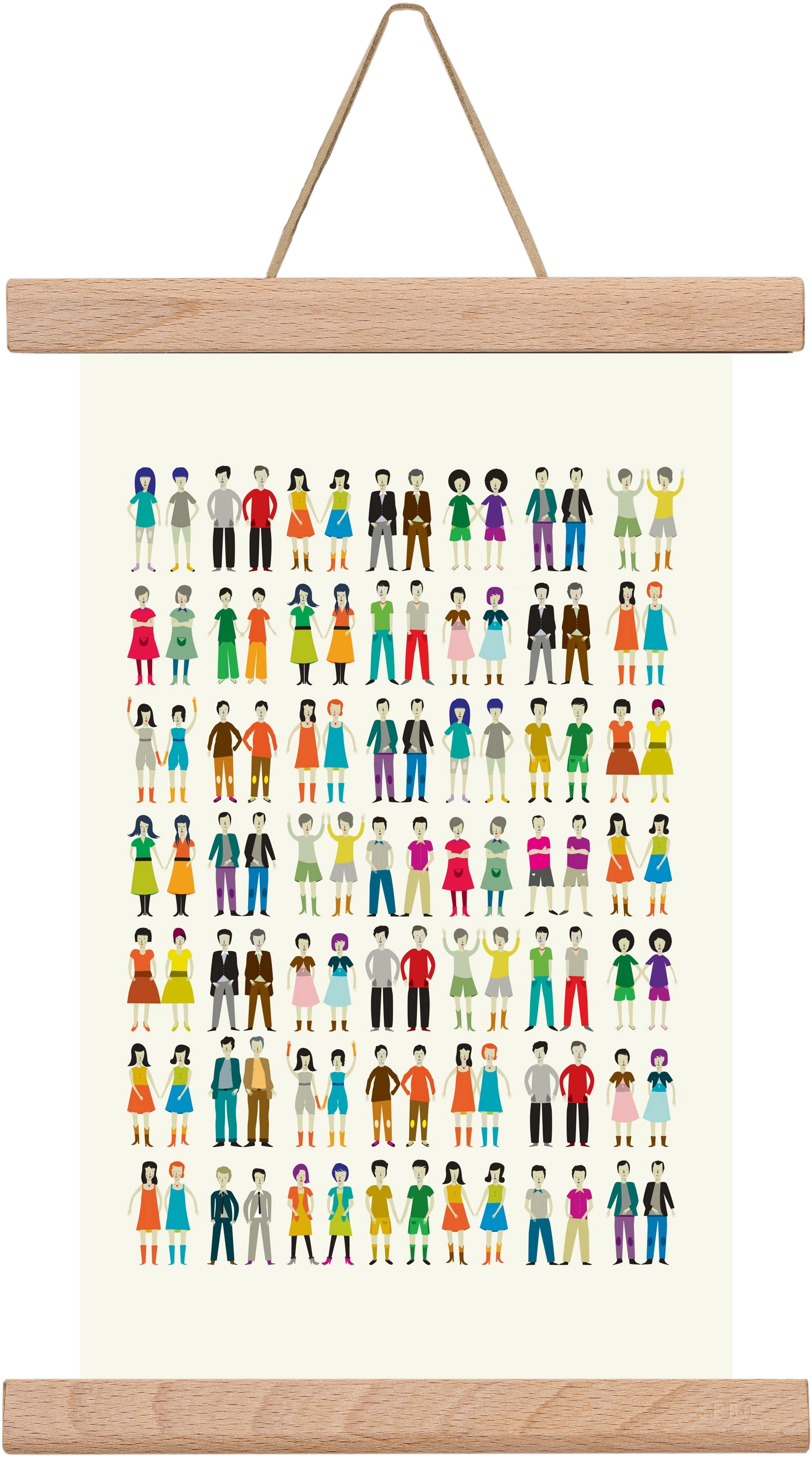 Twins, 20x30 cm (20x30 cm), Tölgy akasztó