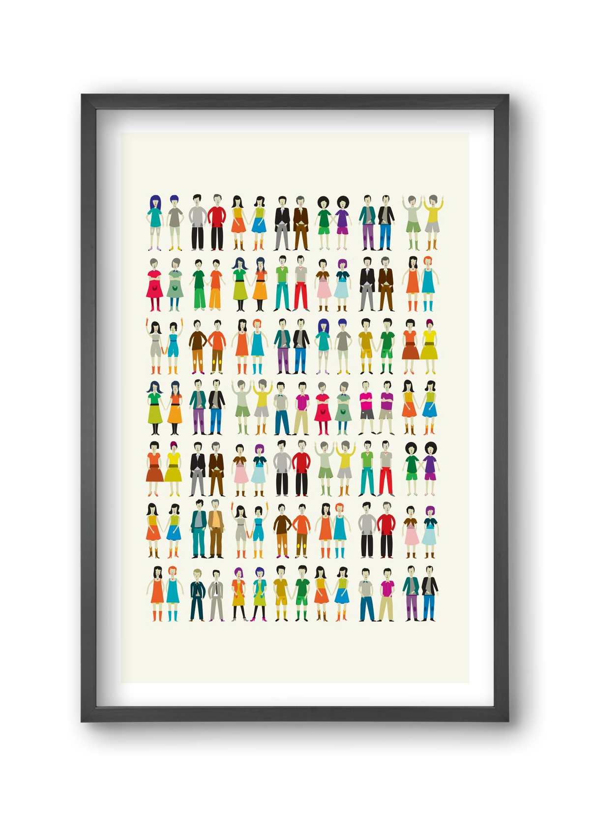 Twins, 30x45 cm (30x45 cm), Fekete keret