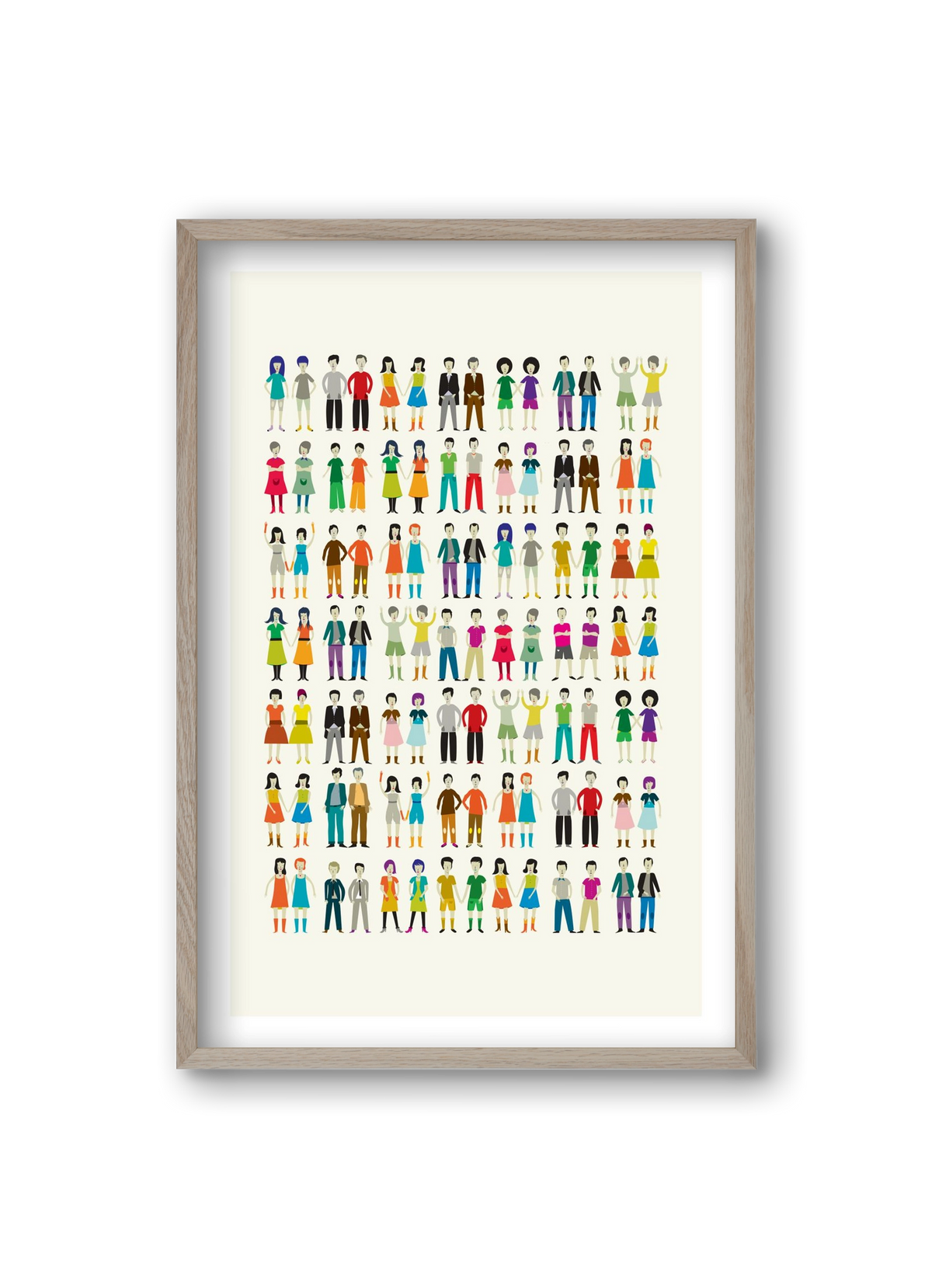 Twins, 20x30 cm (20x30 cm), Tölgy keret