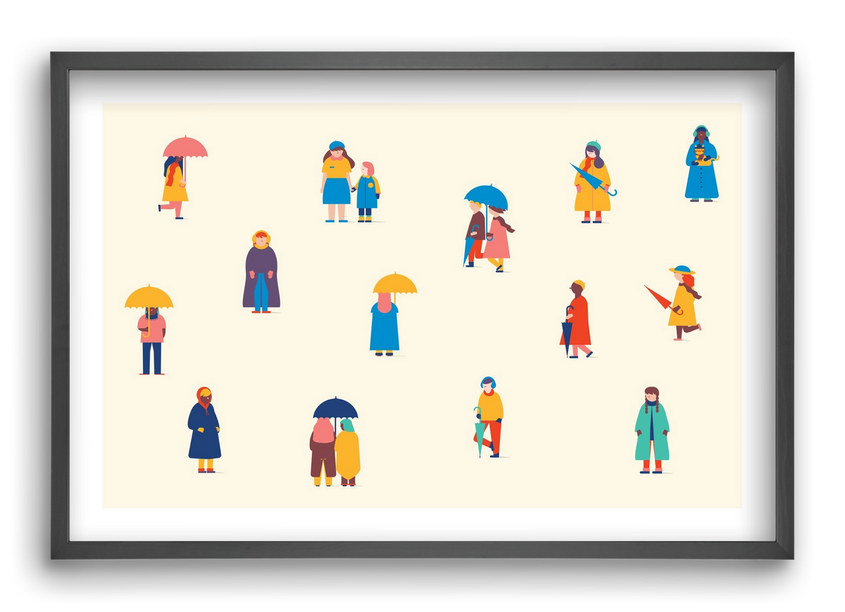 Winter, 60x40 cm (60x40 cm), Fekete keret