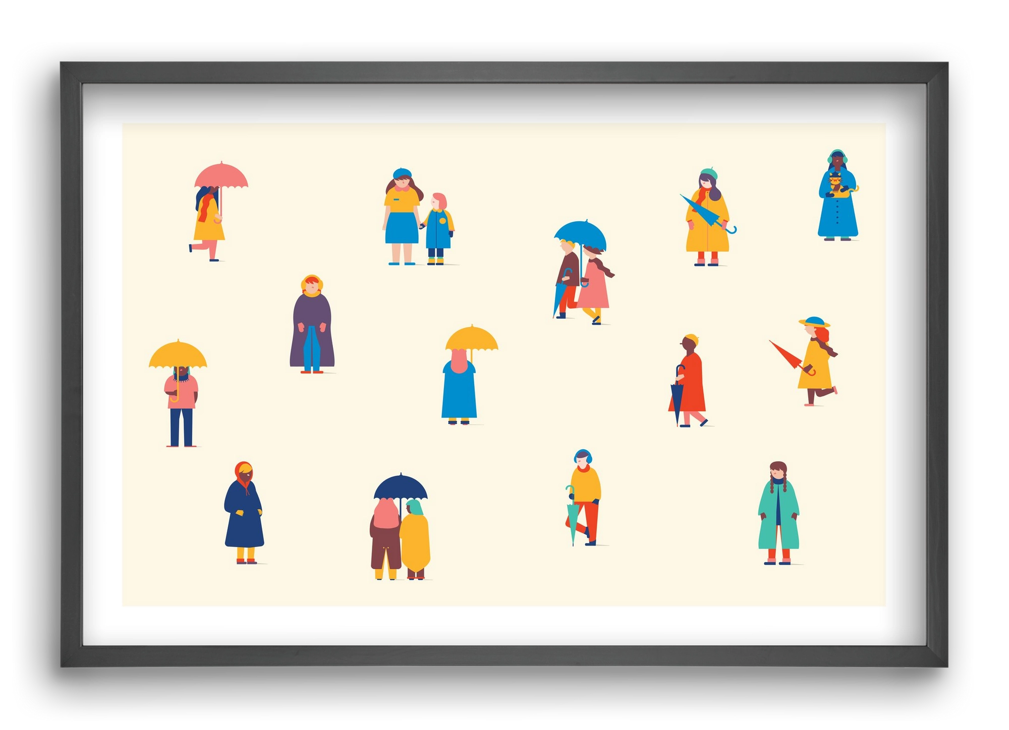 Winter, 60x40 cm (60x40 cm), Fekete keret