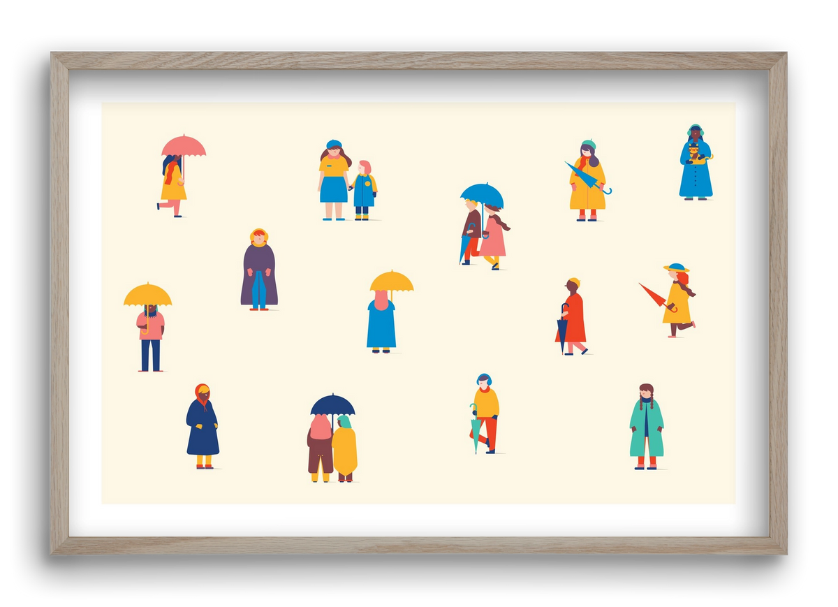 Winter, 60x40 cm (60x40 cm), Tölgy keret