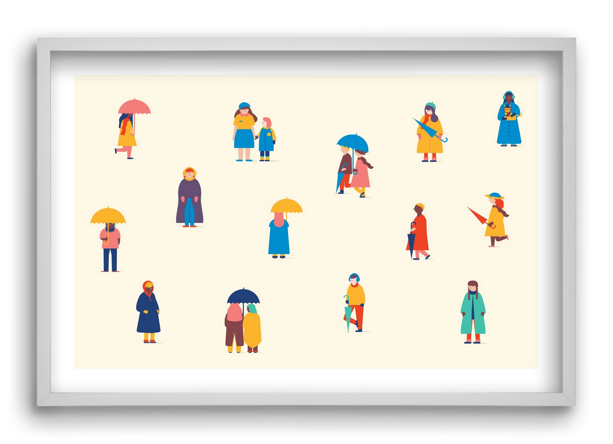 Winter, 60x40 cm (60x40 cm), Fehér keret