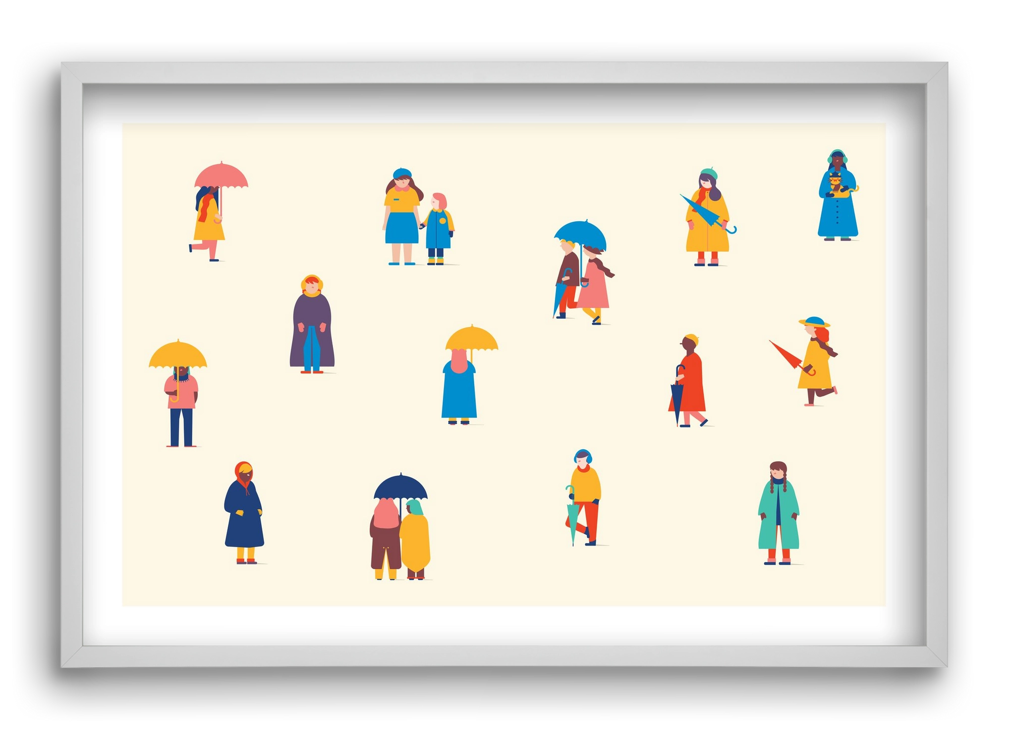 Winter, 60x40 cm (60x40 cm), Fehér keret